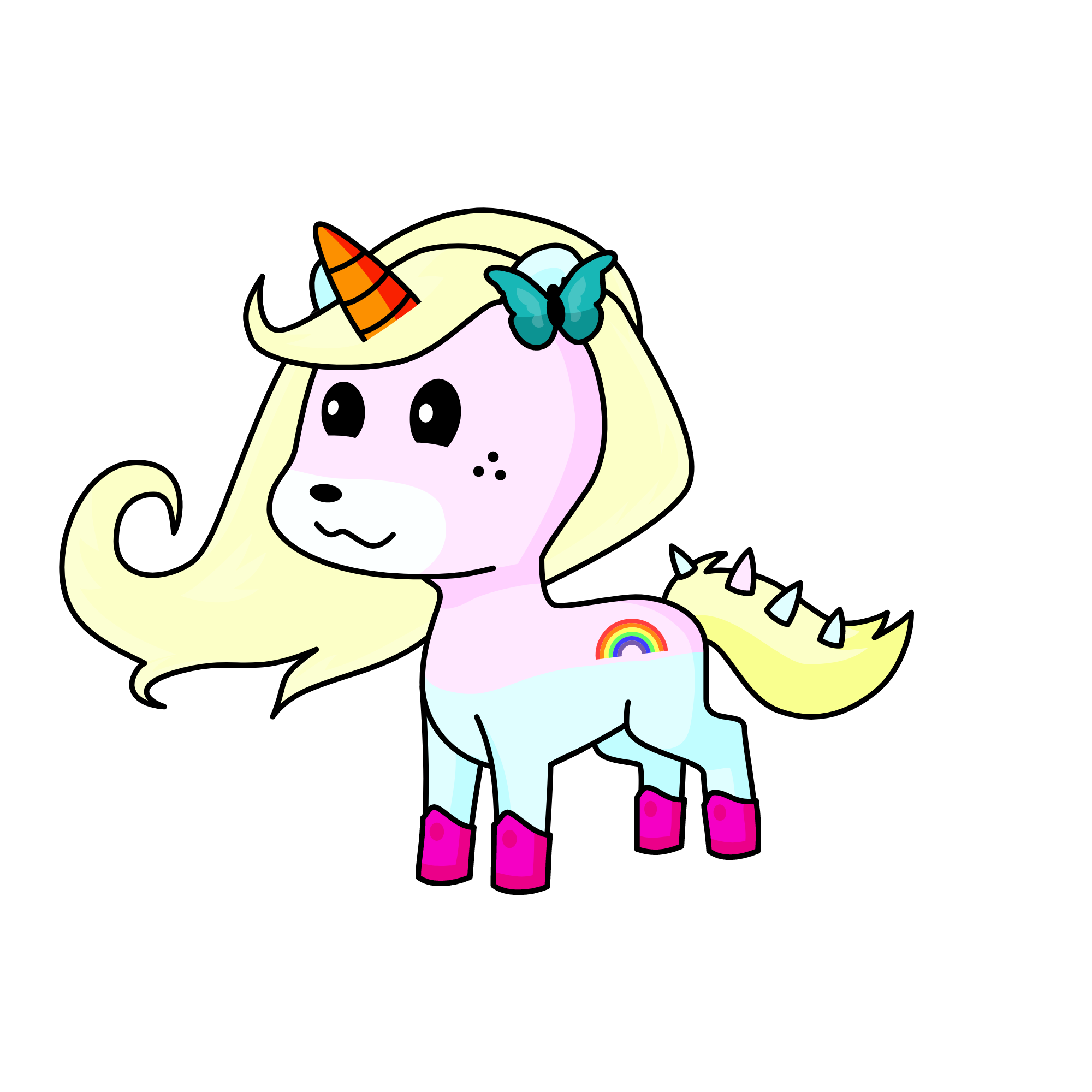 butterfly, the unicorn