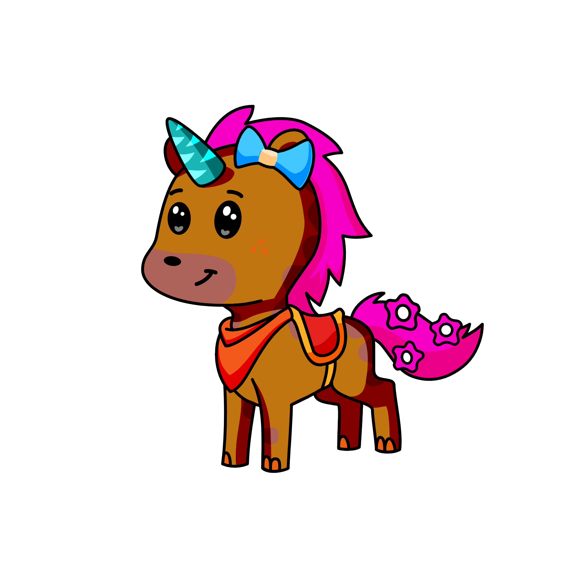 colour burst, the unicorn