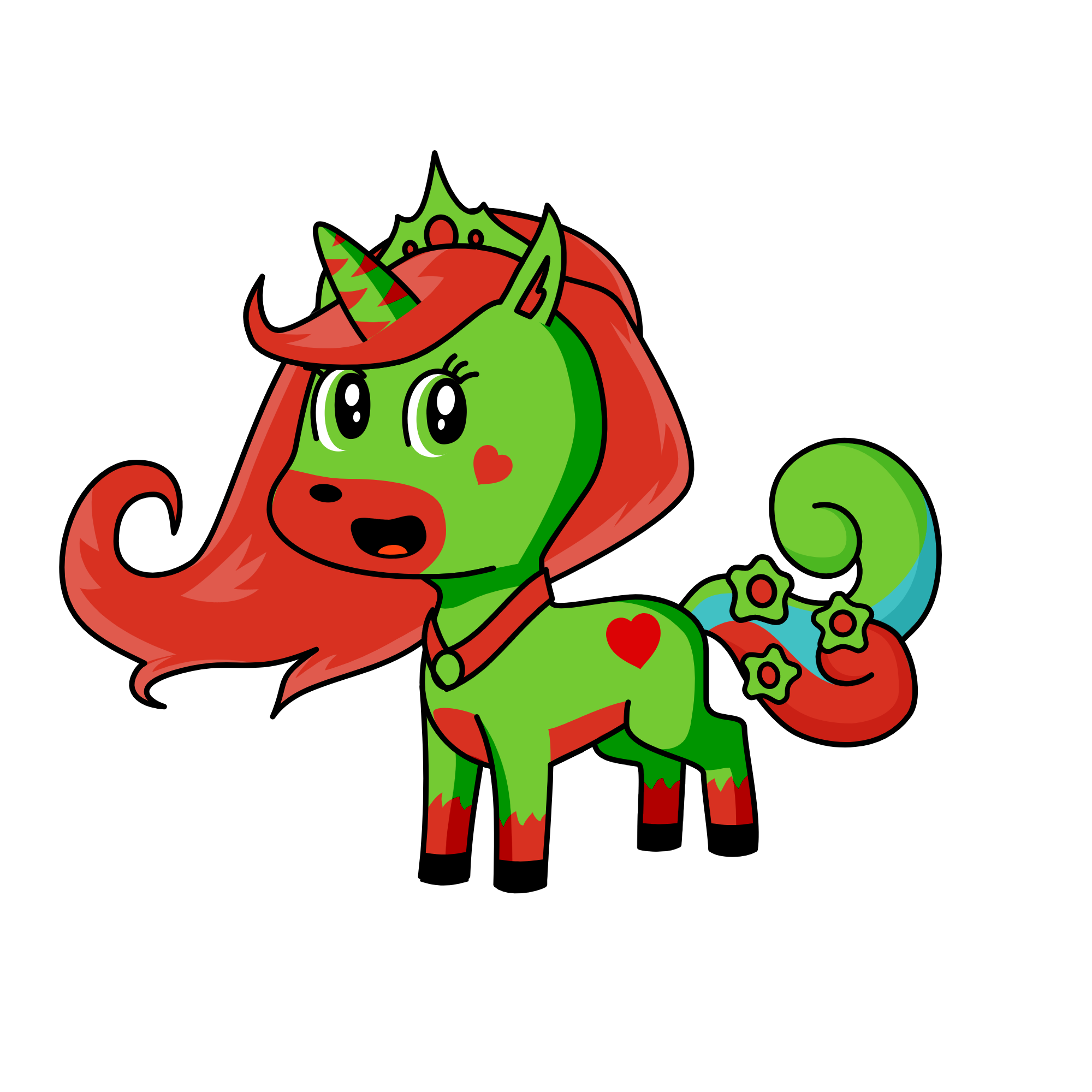 Christmas, the unicorn