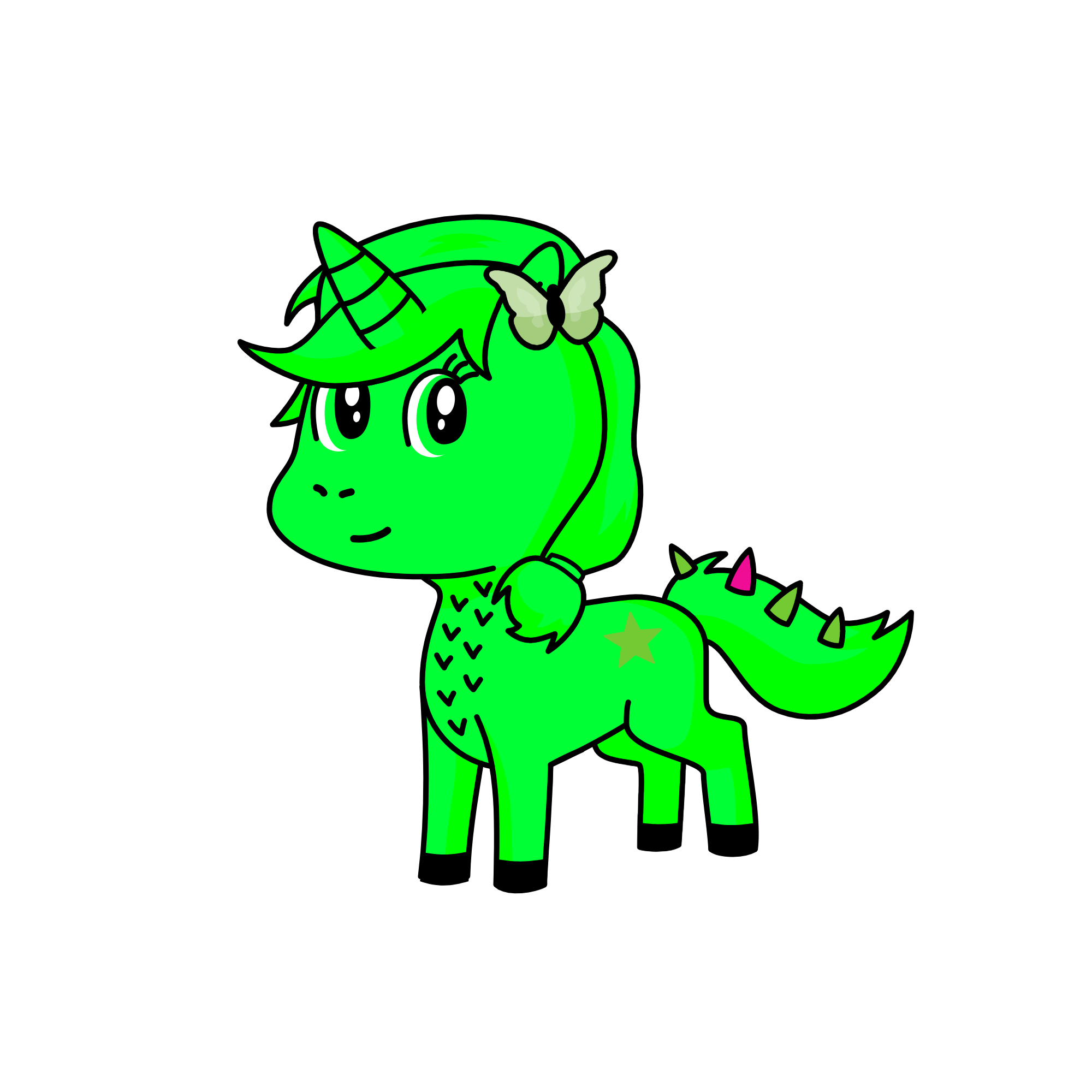 greenie, the unicorn