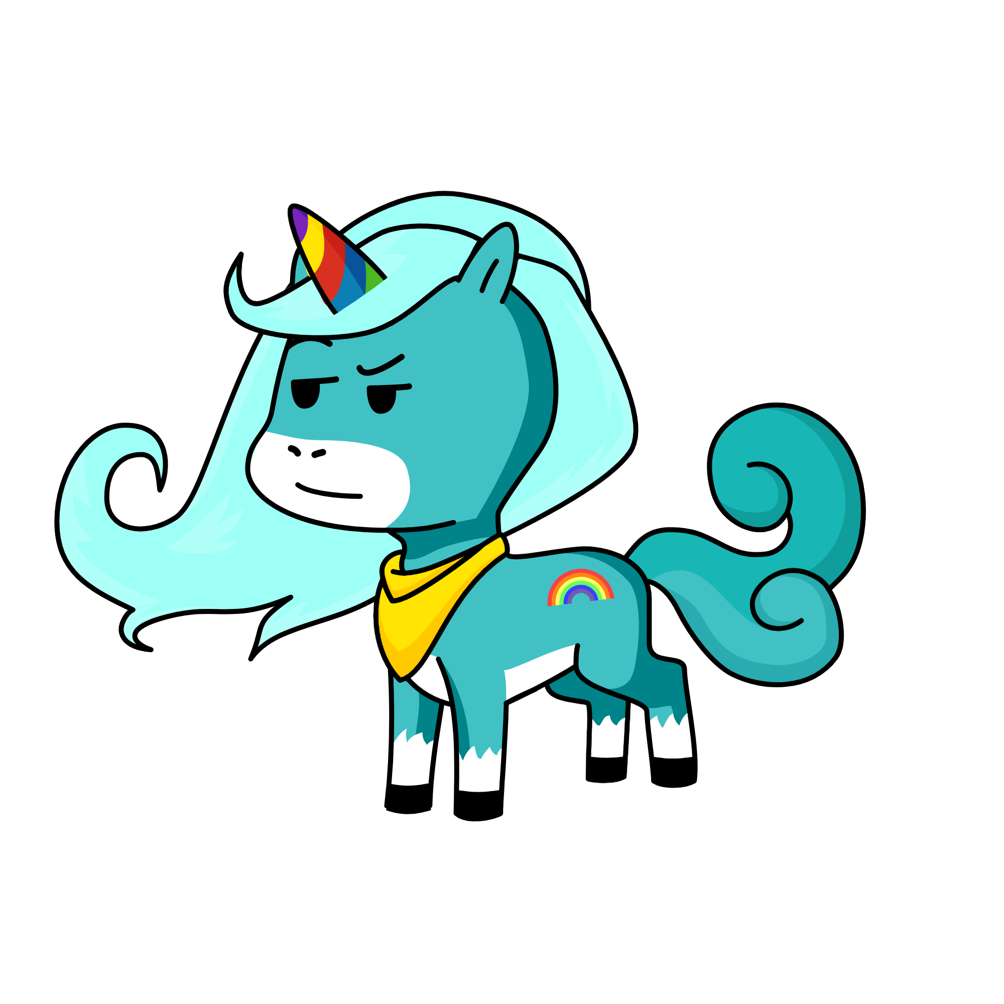 rambow dash, the unicorn