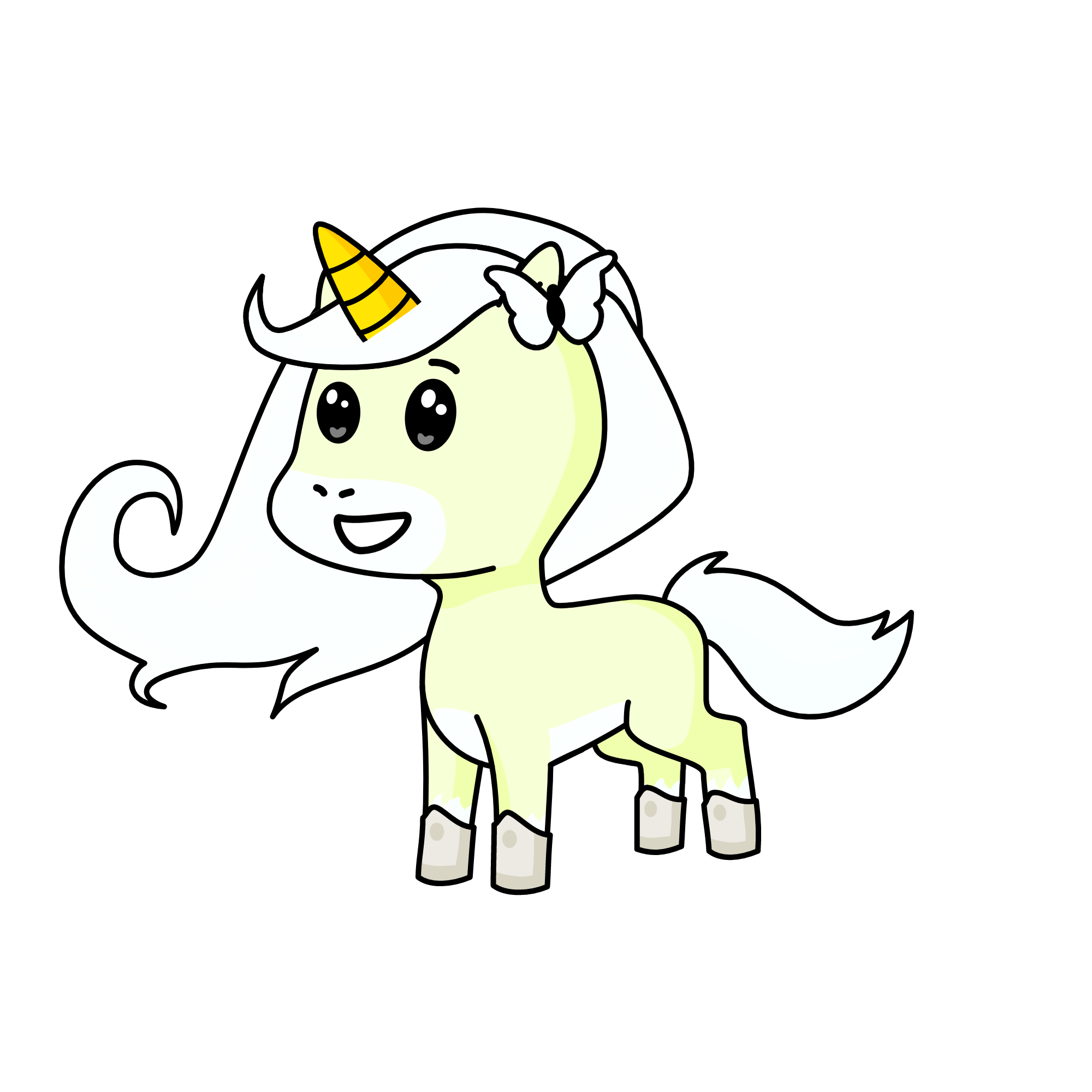 White, the unicorn