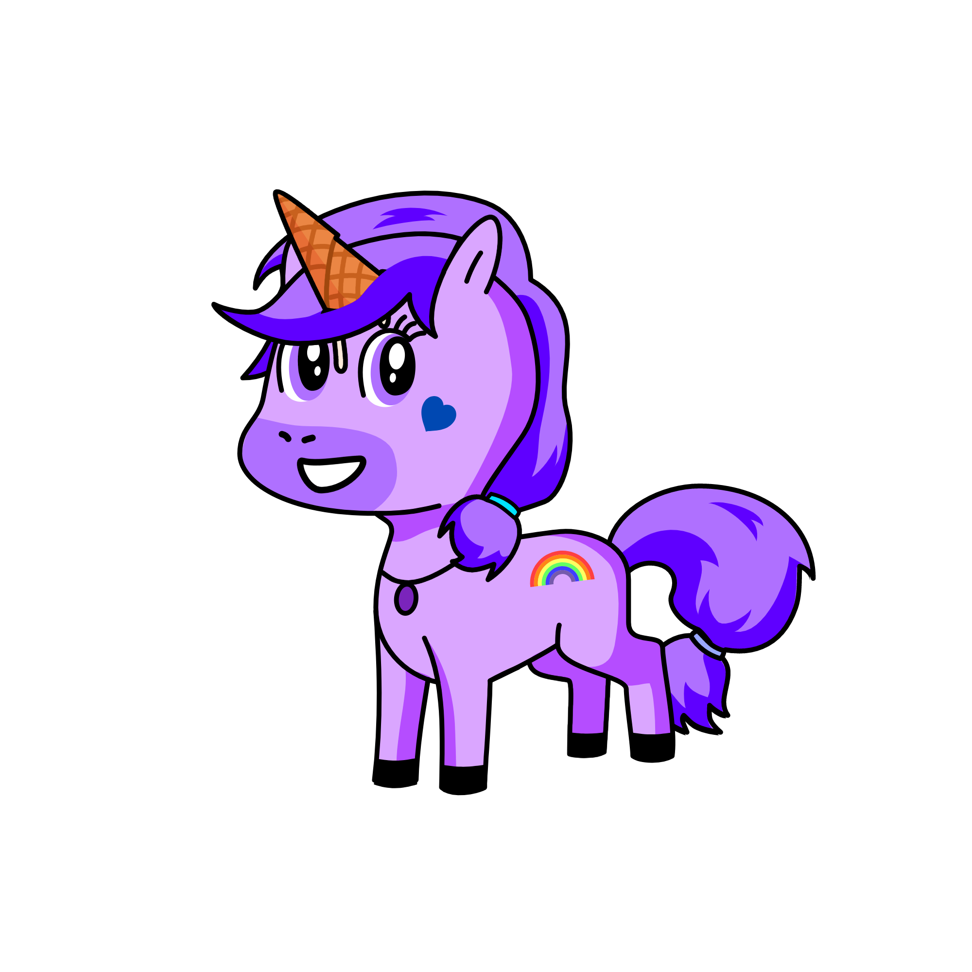 Snow flake rainbow dust, the unicorn