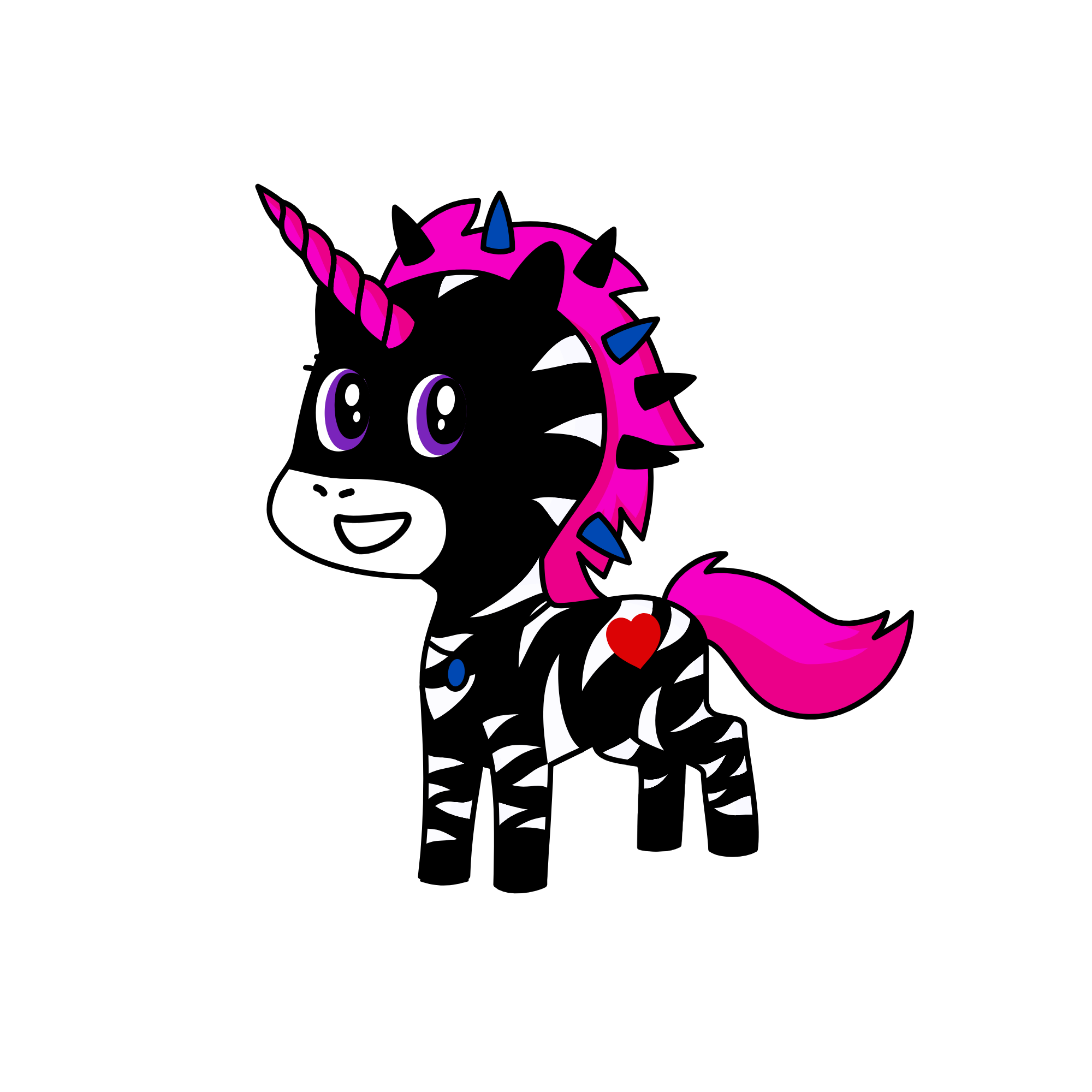 Spiky,scary, the unicorn