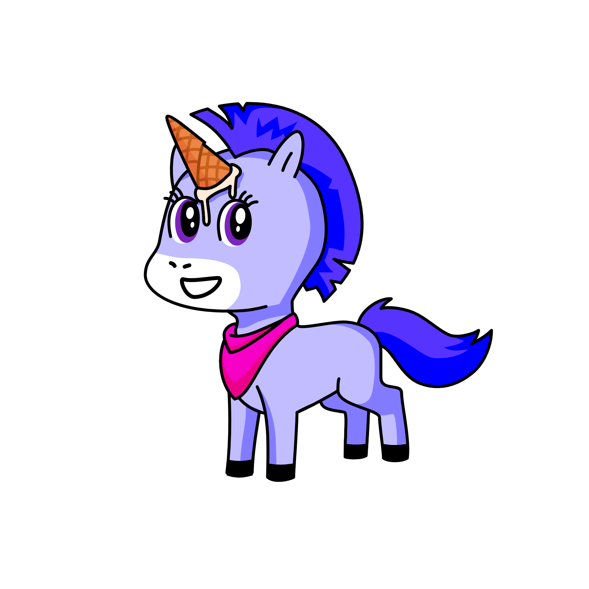 cow girl, the unicorn