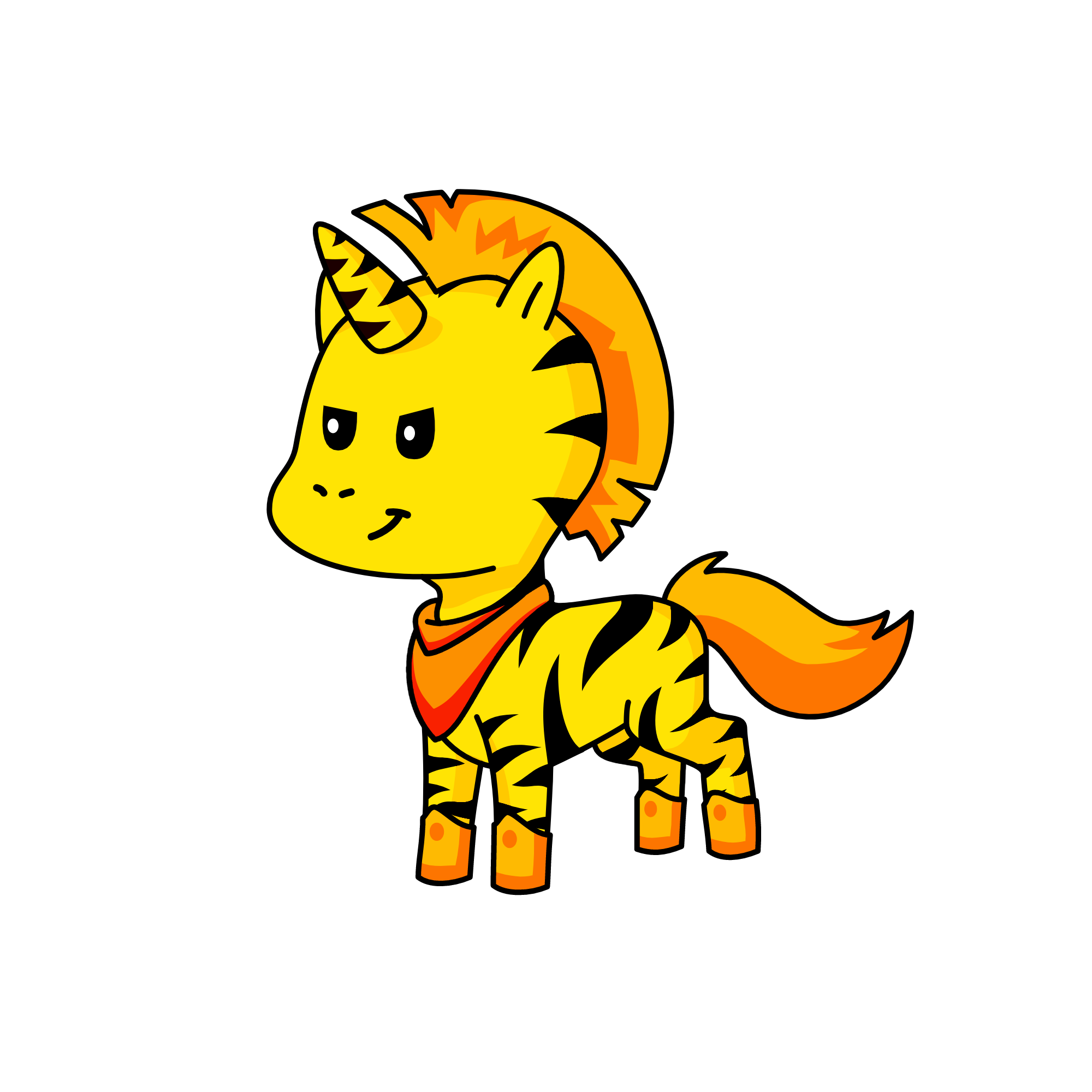 tiger, the unicorn