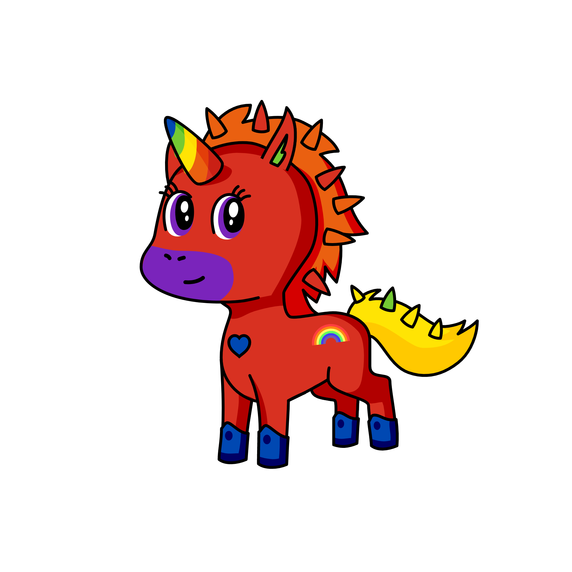 Rainbow, the unicorn