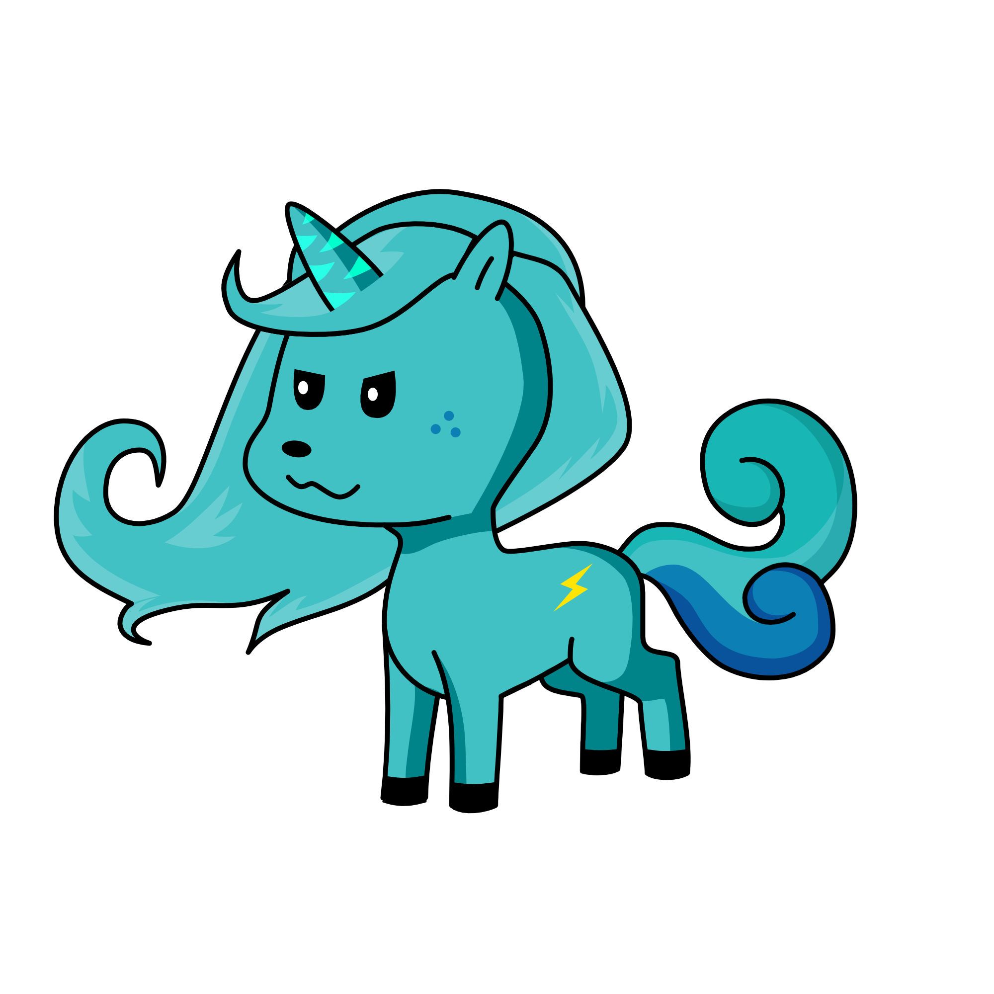 Rainbow Dash, the unicorn