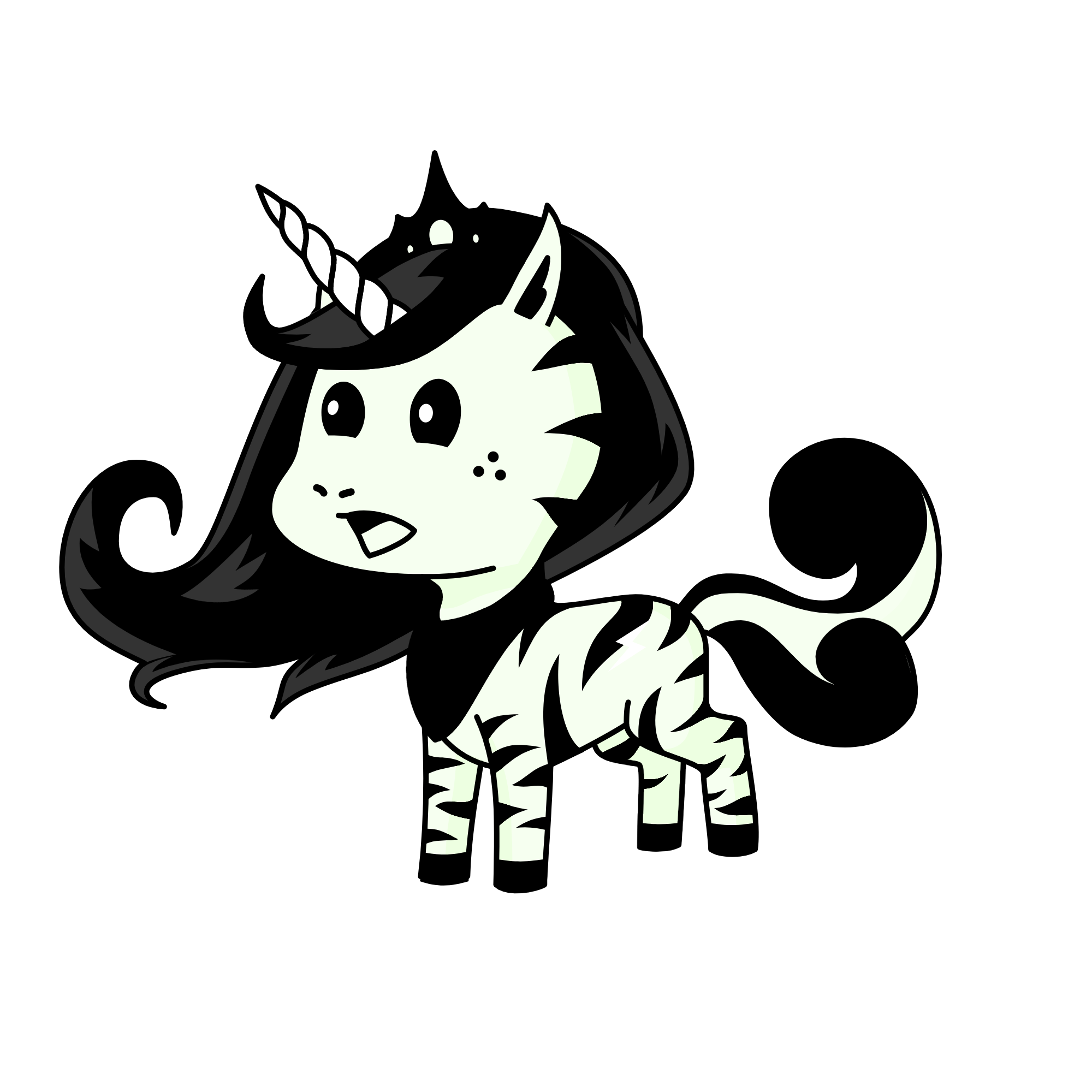 Zebraina, the unicorn