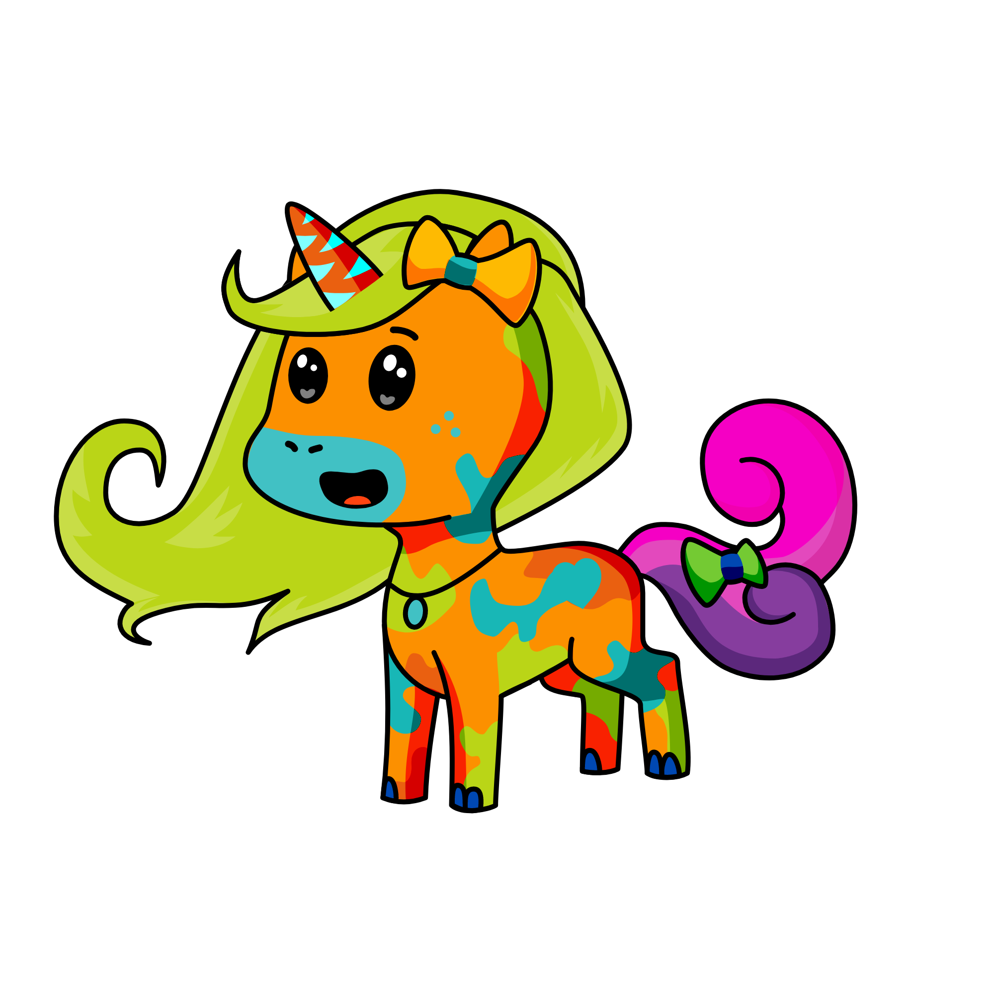 raspberry, the unicorn