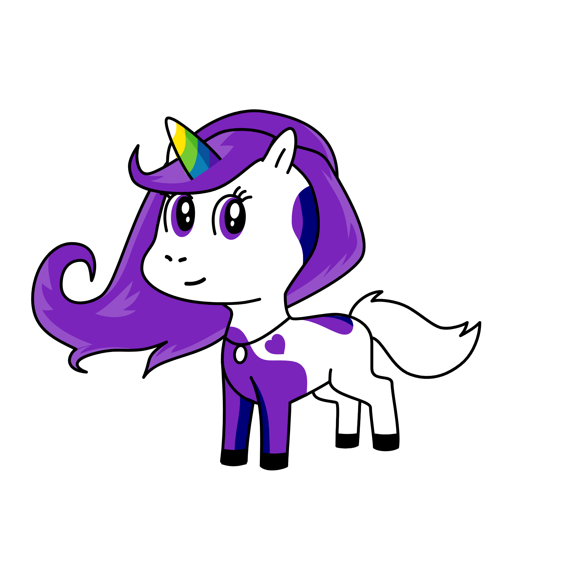 Purple Mist, the unicorn