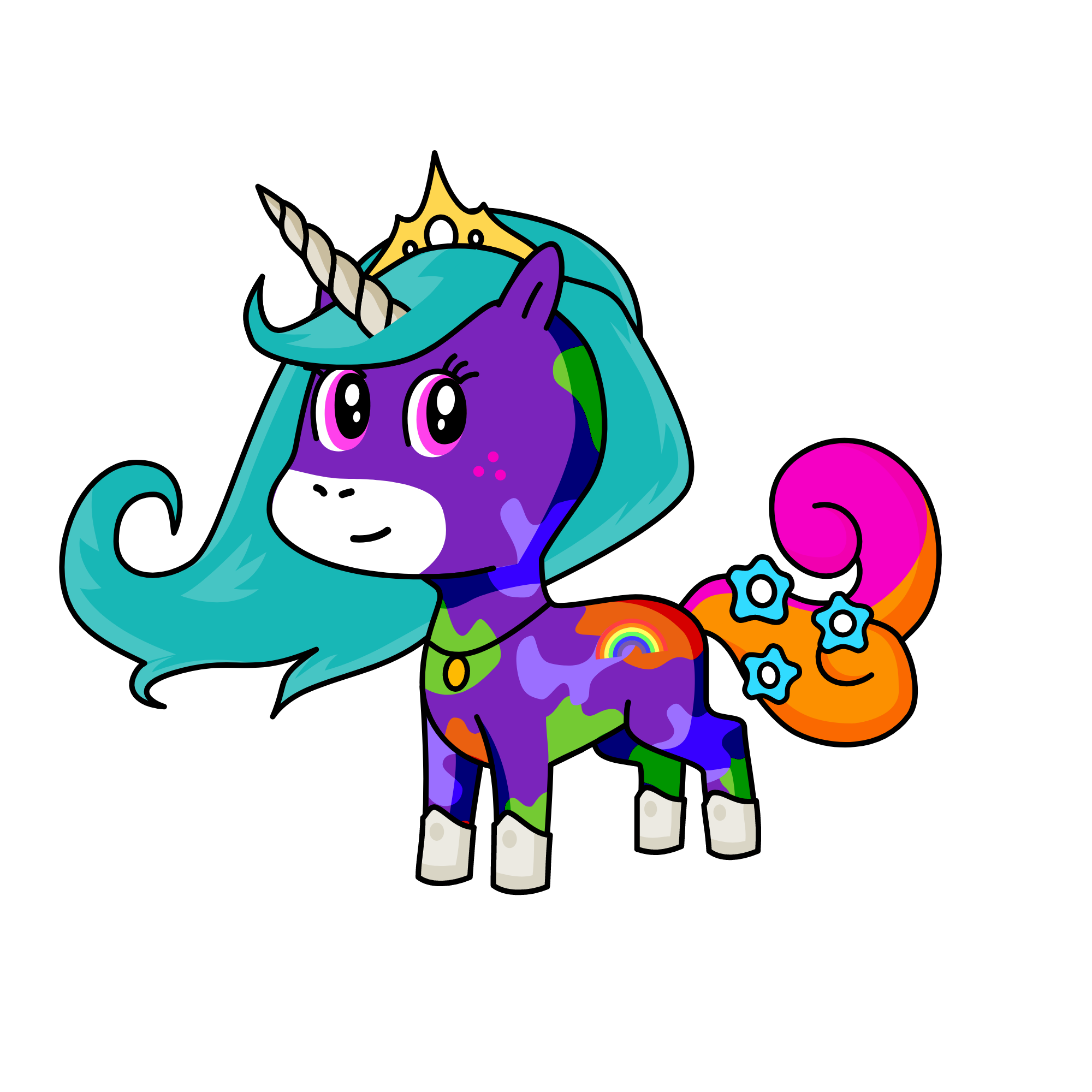 cute, the unicorn