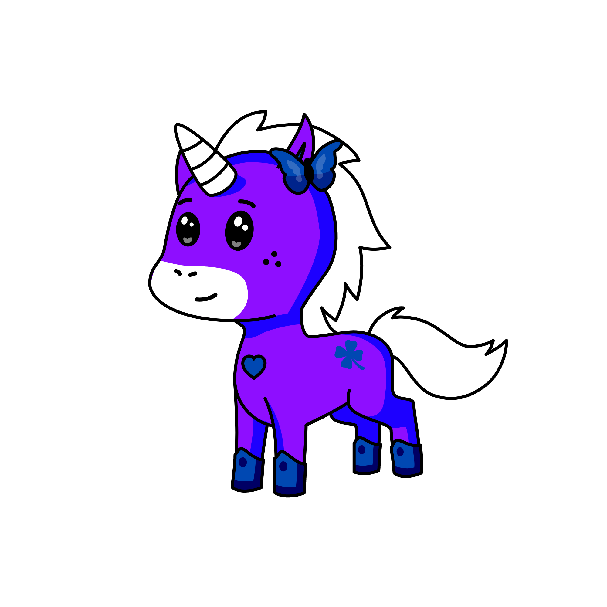 bluey, the unicorn