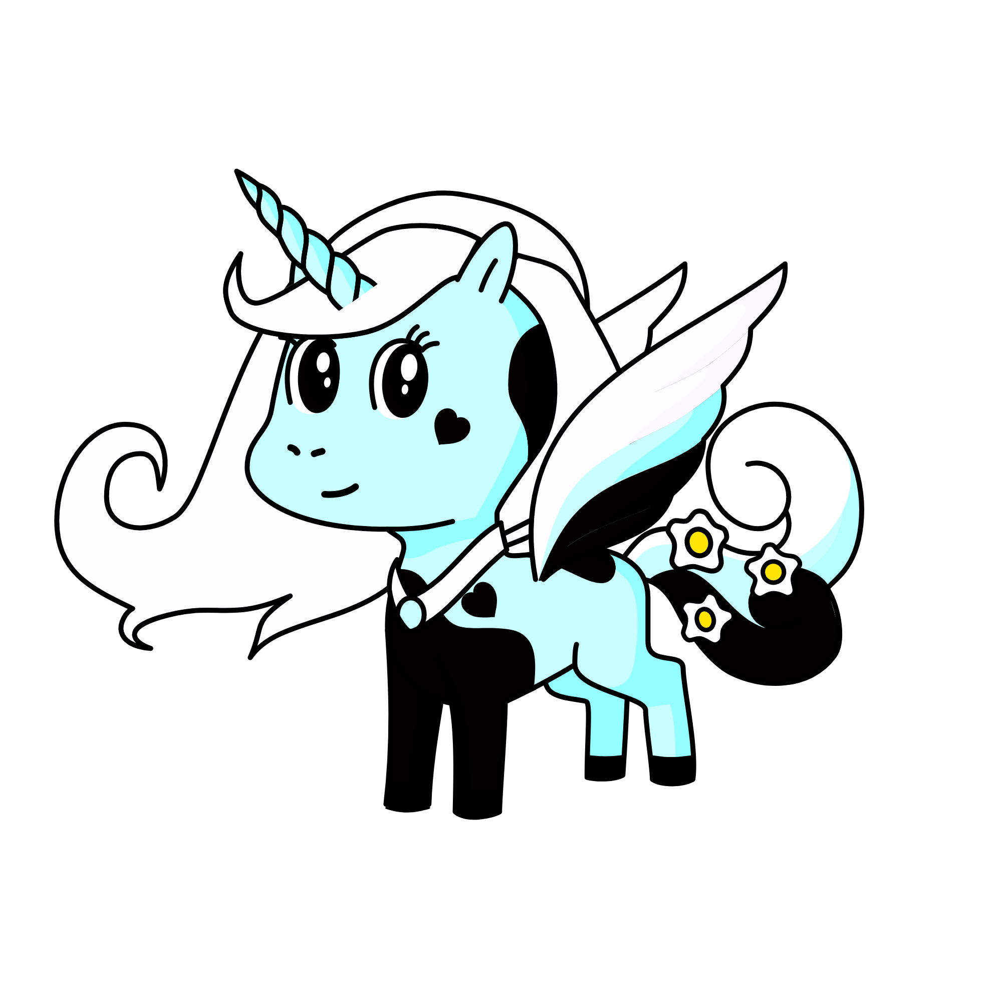 Cloudy, the unicorn