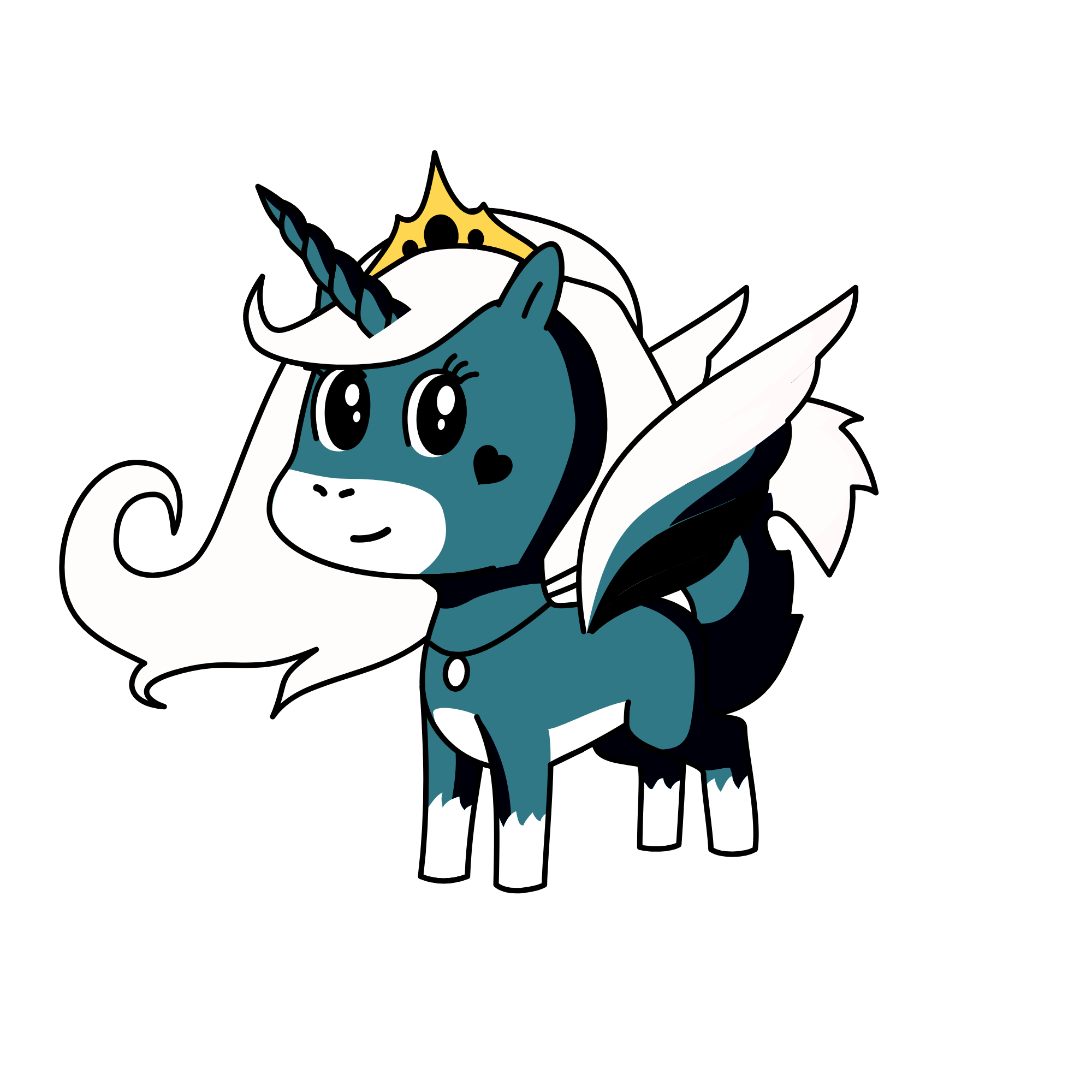 Princess MoonShade ( Little Sister of Queen StarWolf, the unicorn