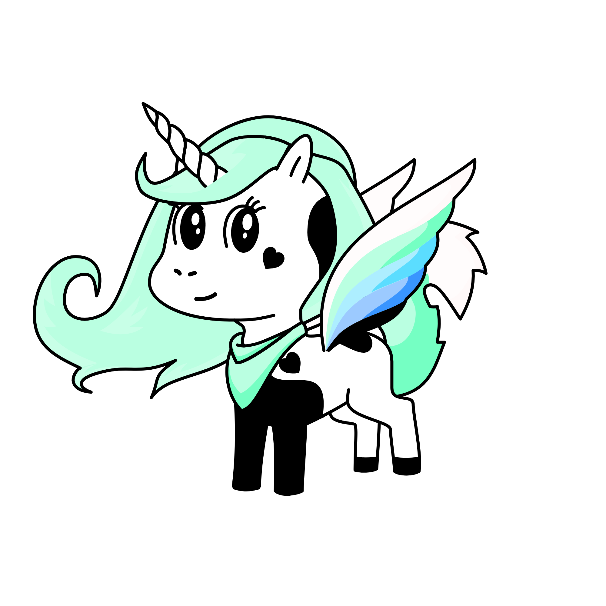 MintSnow (Healer, Big Sister of Wonder), the unicorn