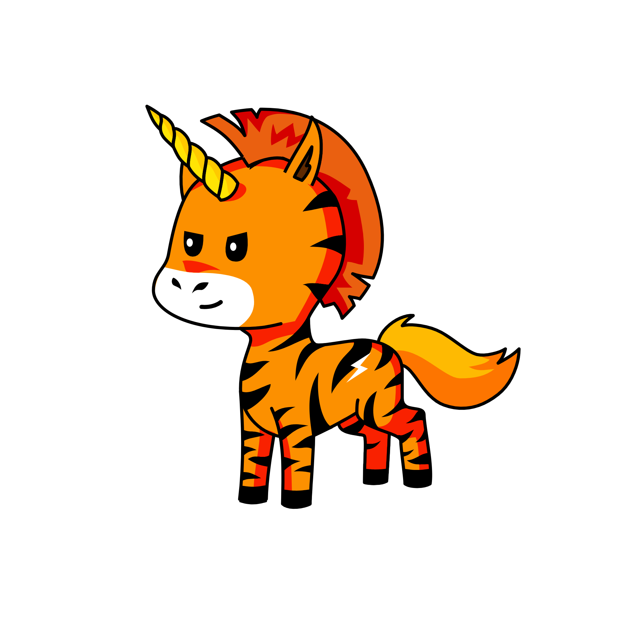tiger, the unicorn