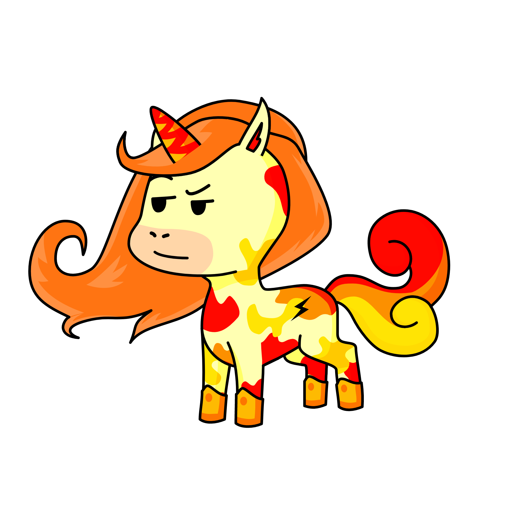 Flame, the unicorn