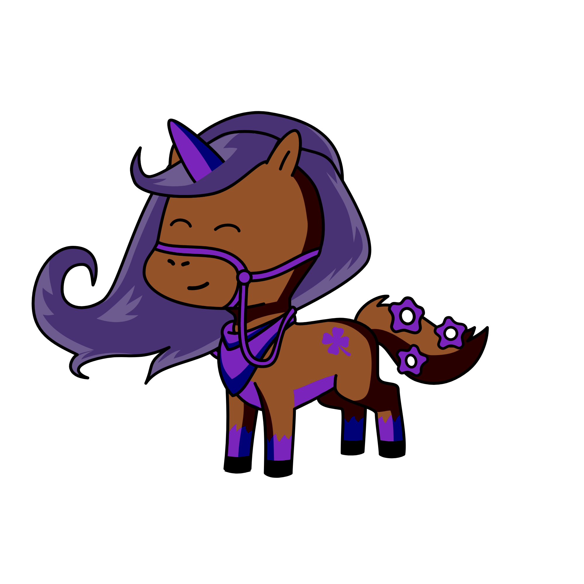 Purple Thunder, the unicorn