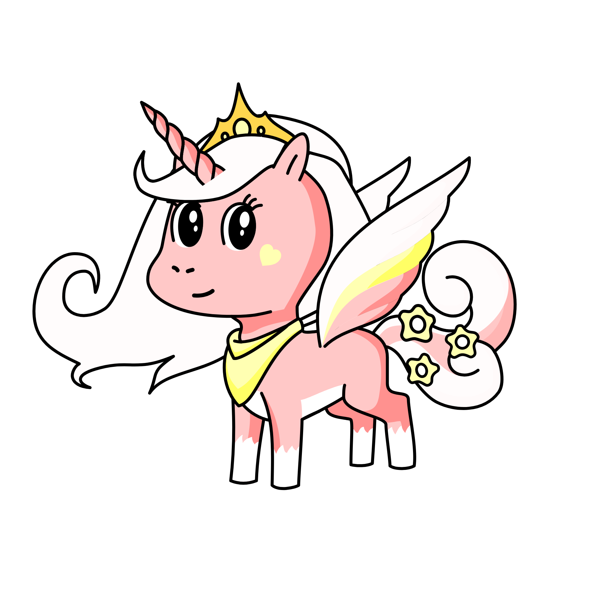 BlossomShine ( Queen of Blossom Dunes, Mother of WindBloom), the unicorn
