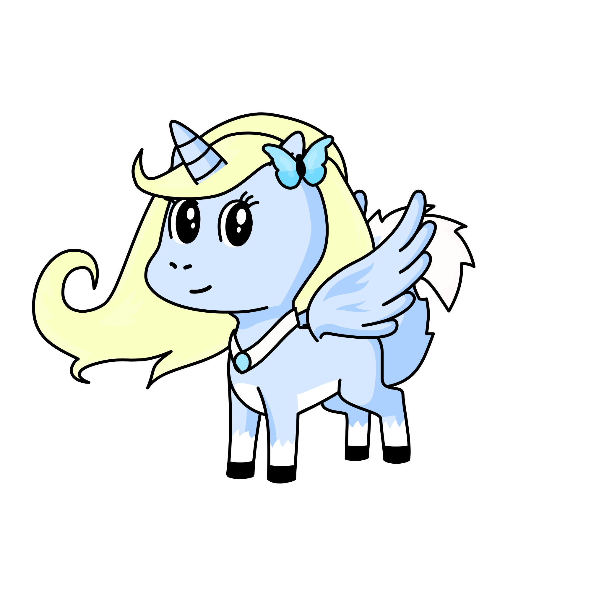 WindBloom ( Kid, Friends With WonderLily and Cloudy, Daughter of BlossomShine), the unicorn