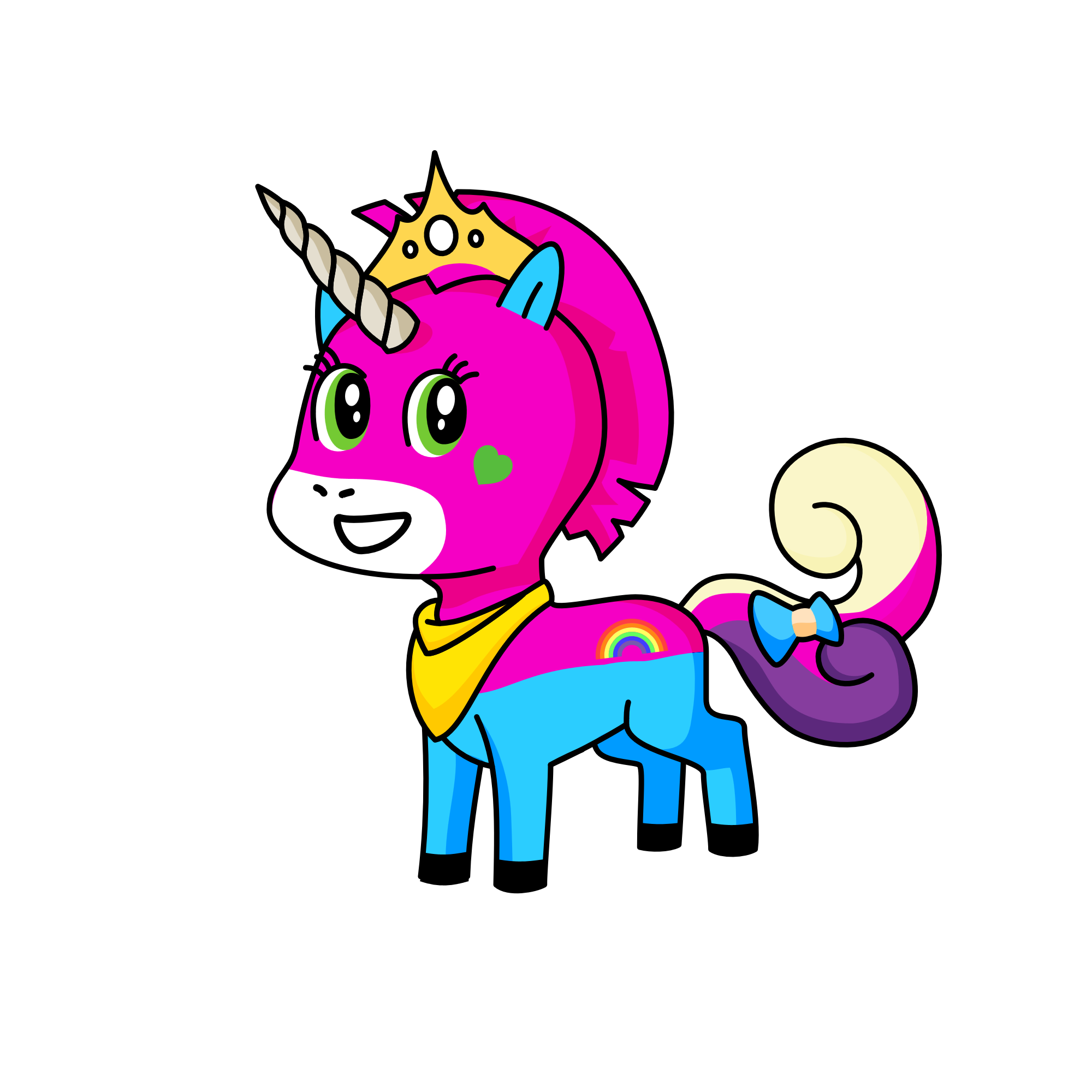 Happy joy, the unicorn