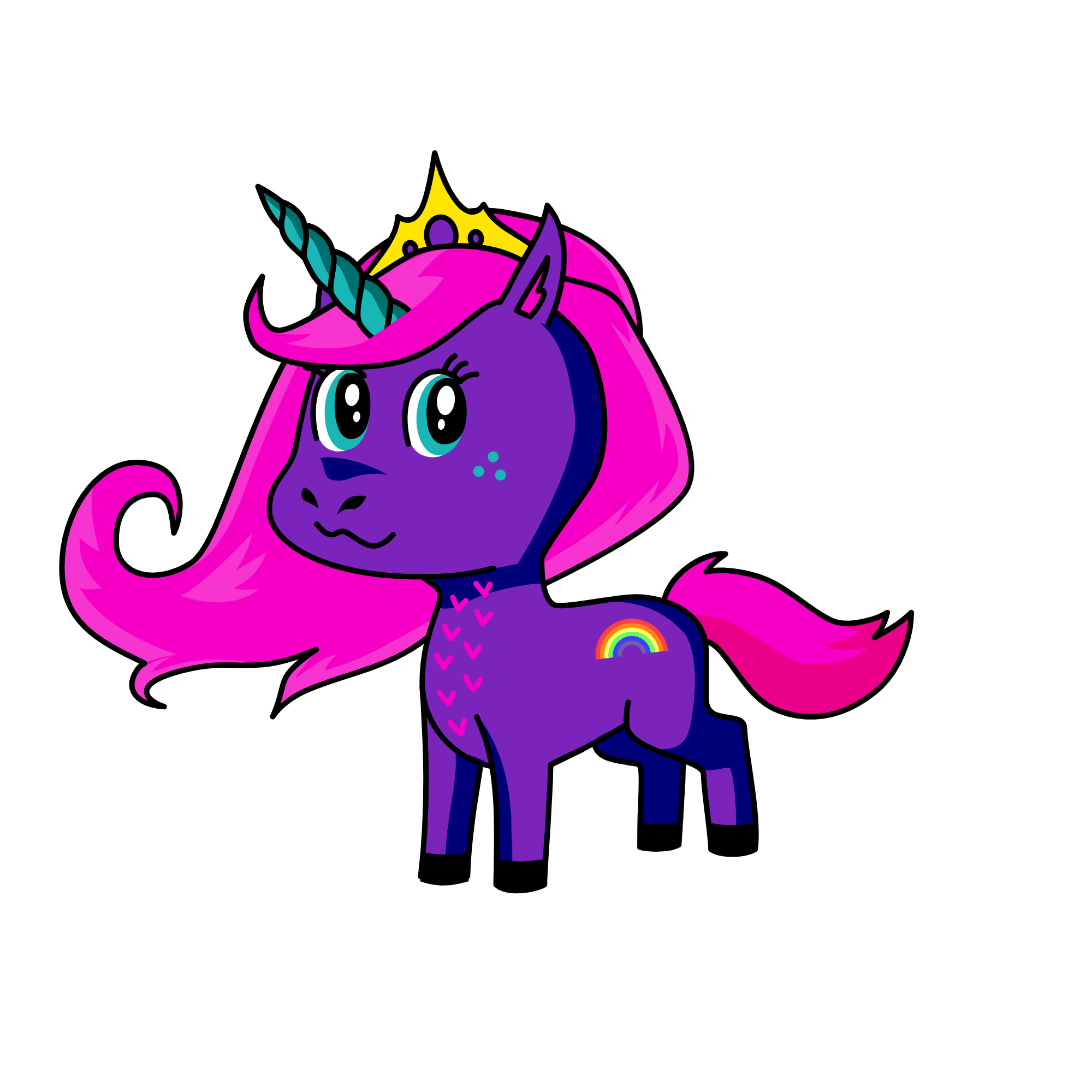 Glitter McGlitterson, the unicorn