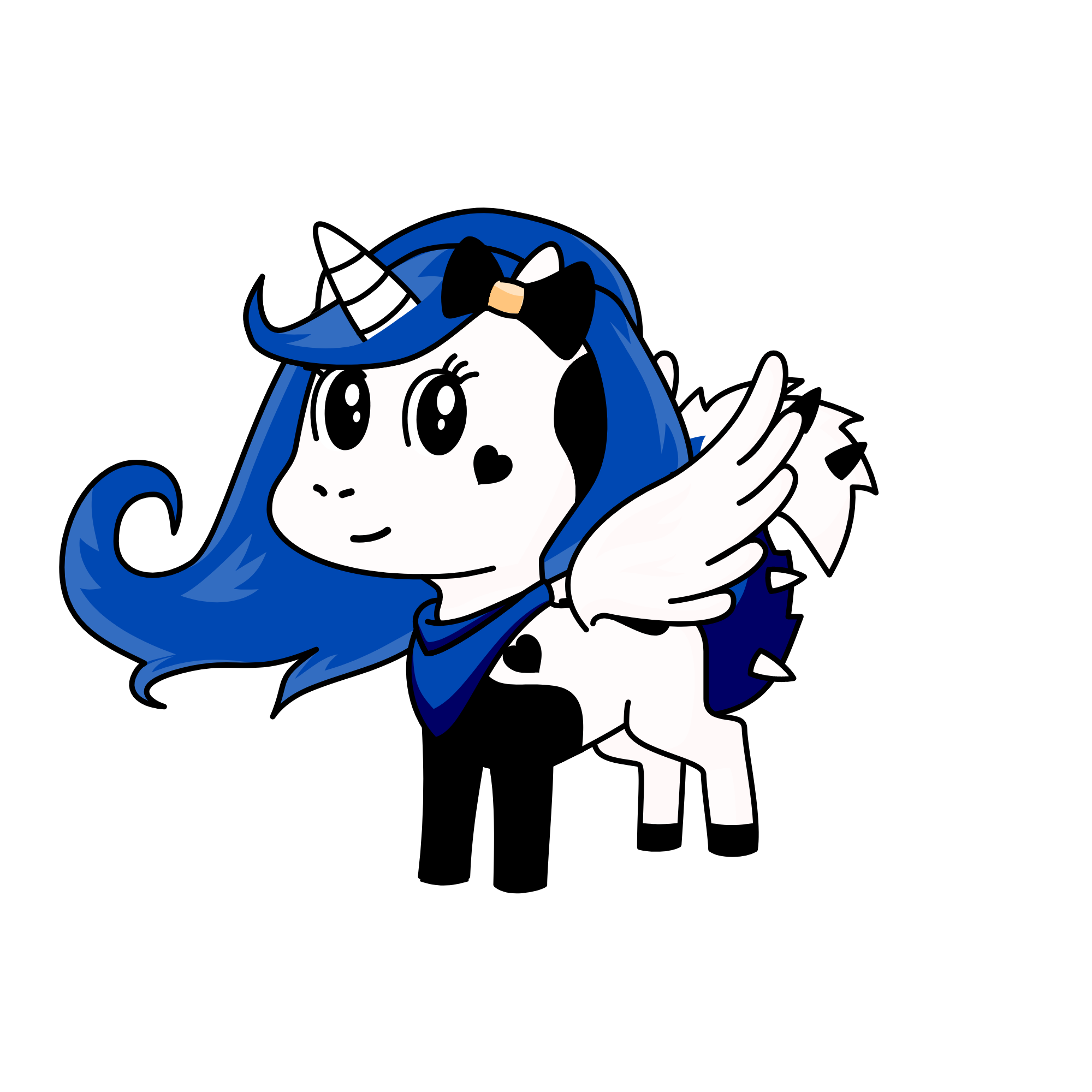 Luna ( Kid, Twin Sister of Star, Daughter of Midnight), the unicorn