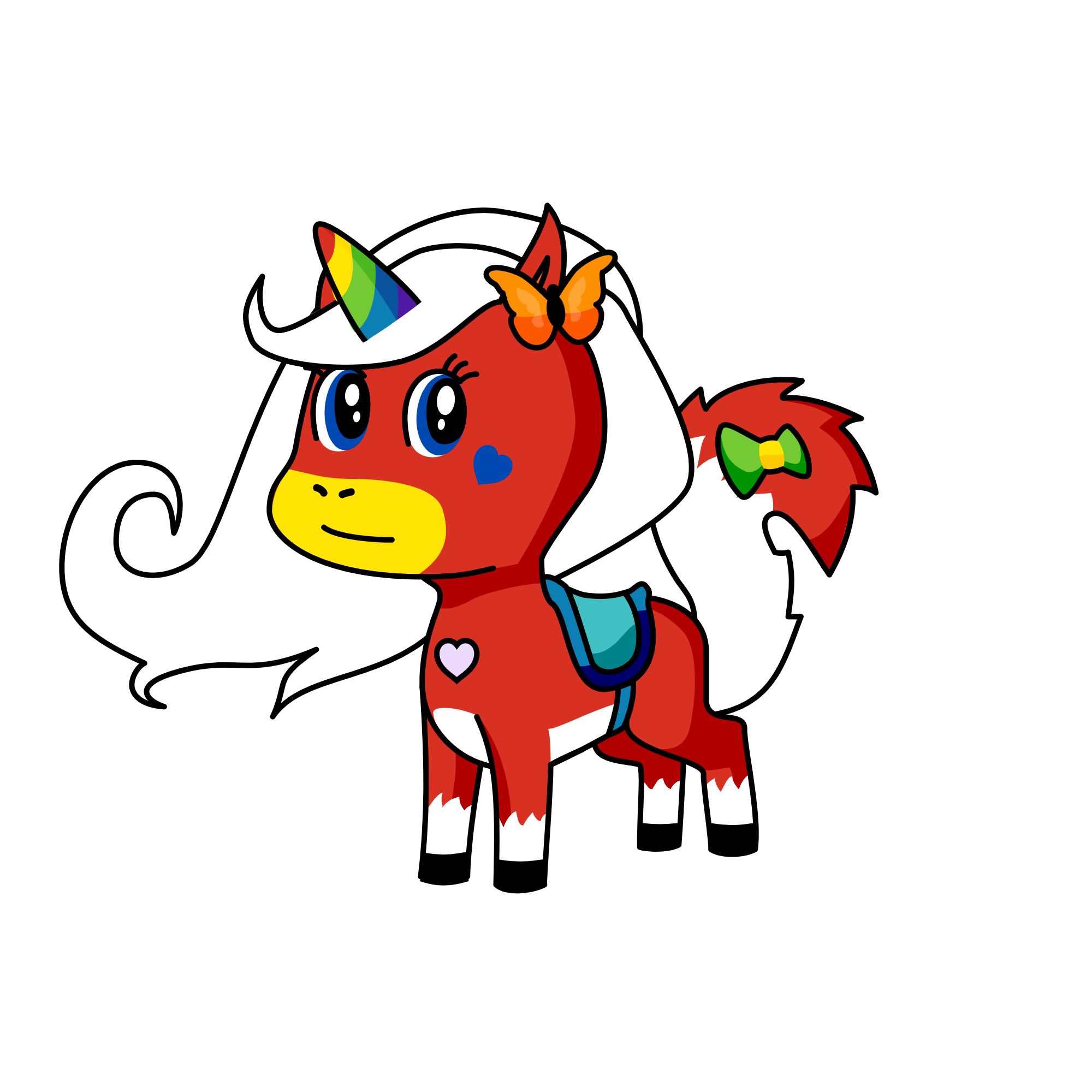 Red riding, the unicorn