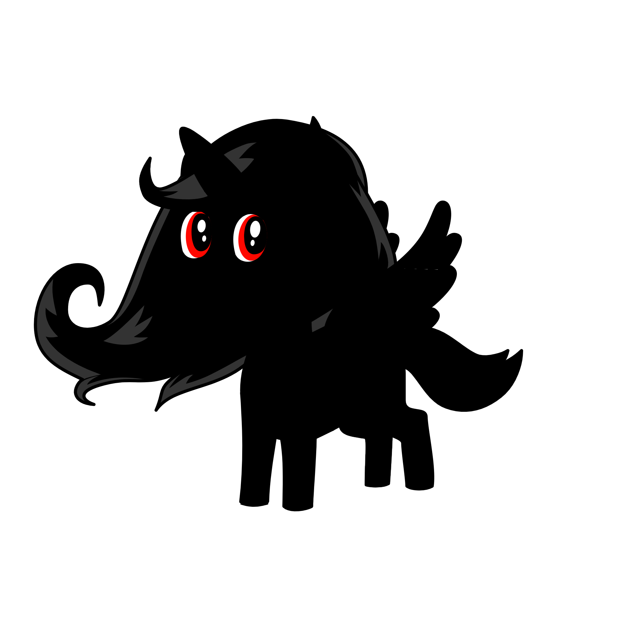 black, the unicorn