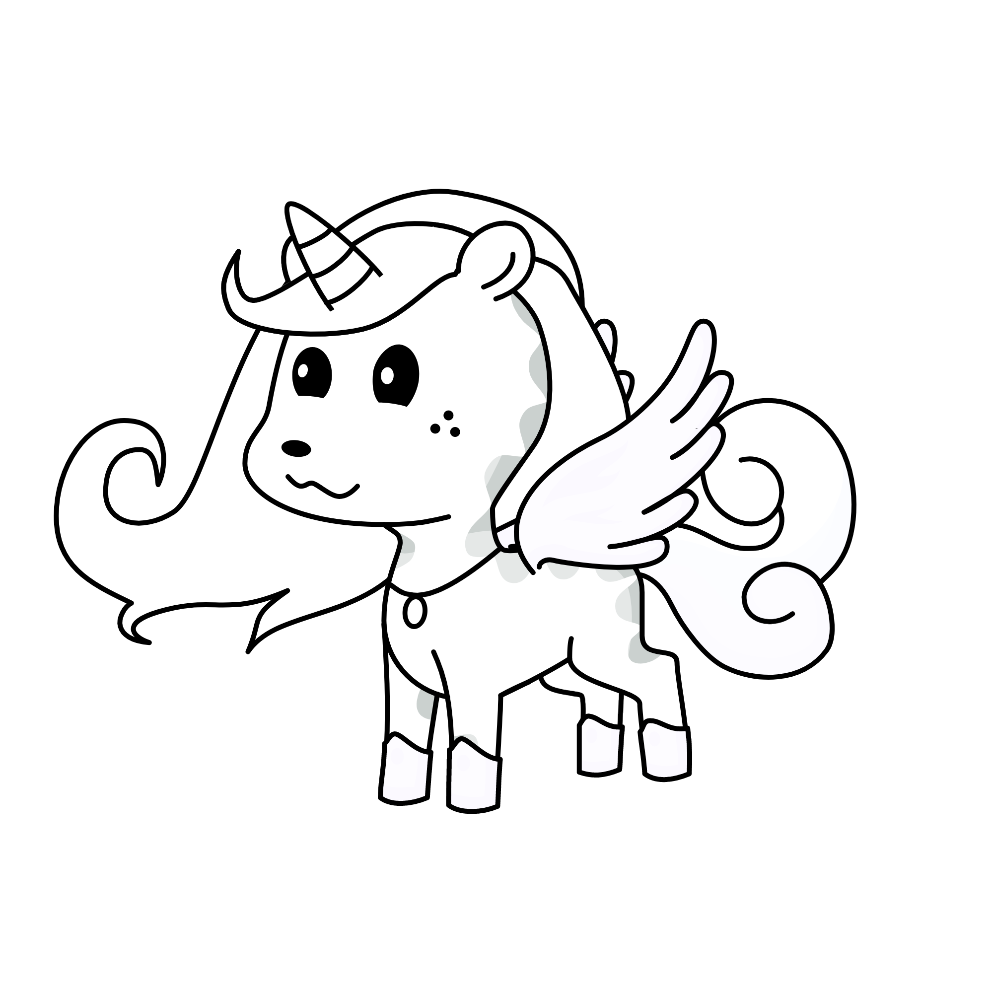 White, the unicorn