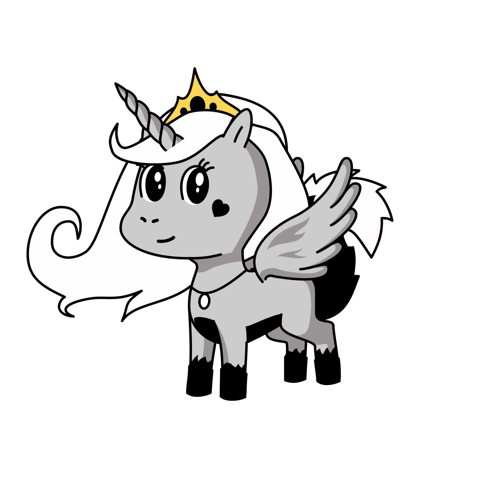 Princess Moon ( Little Sister of Queen Midnight), the unicorn