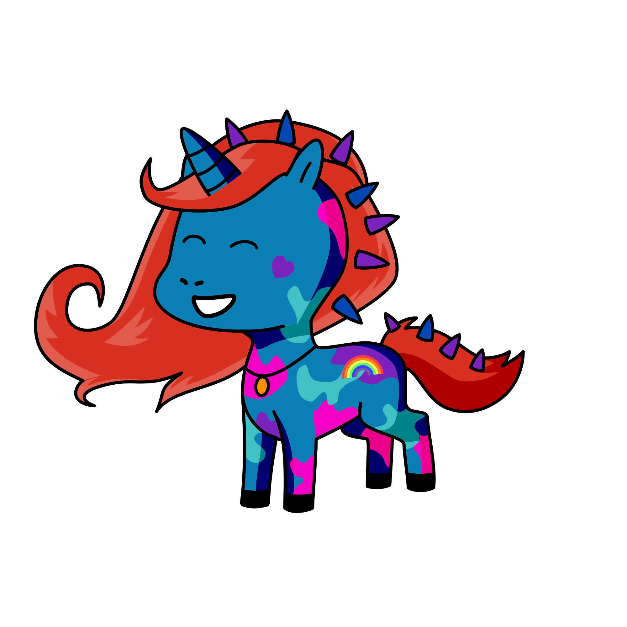 Rainbow, the unicorn