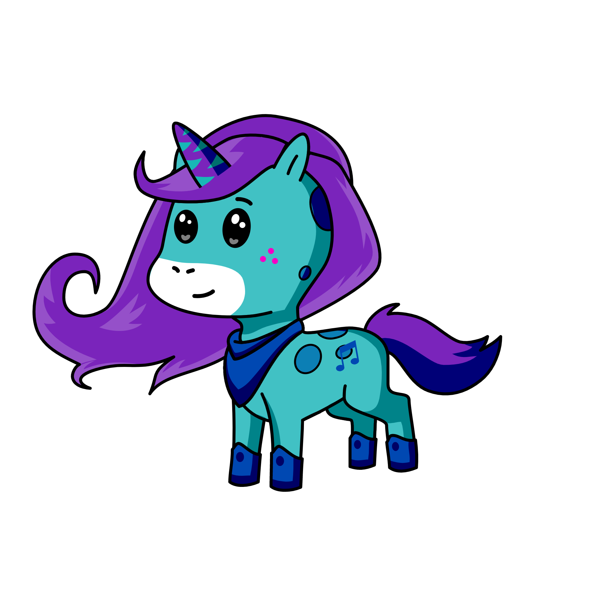 winter happiness, the unicorn