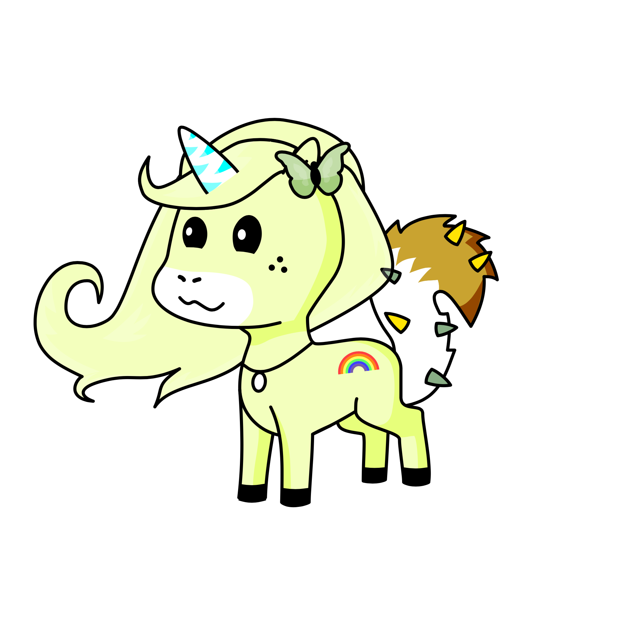 Lemon cake , the unicorn