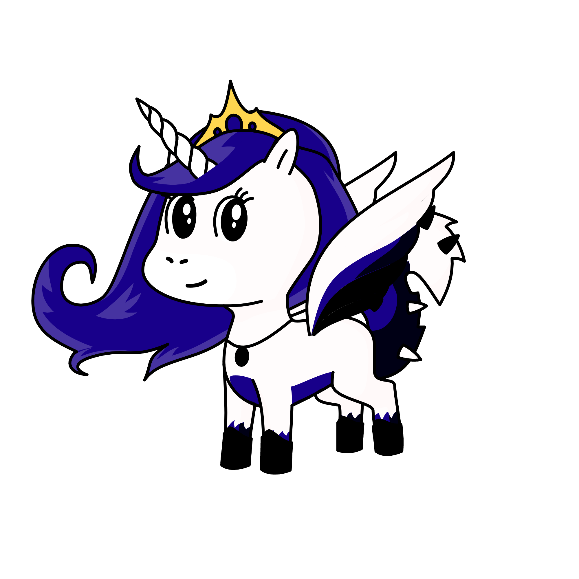 Midnight ( Queen of Shadow Falls, Mother of Luna and Star), the unicorn