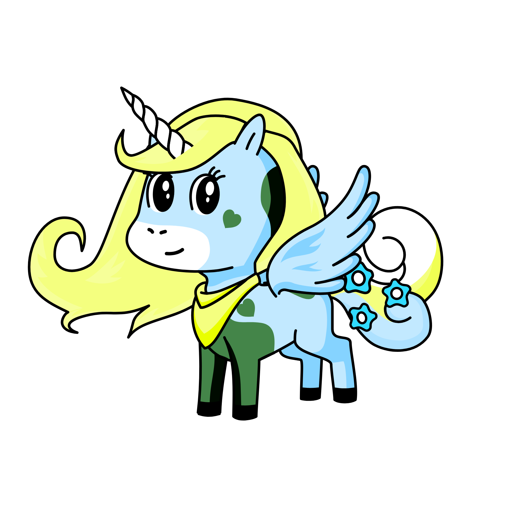 Anshin be my friend?, the unicorn