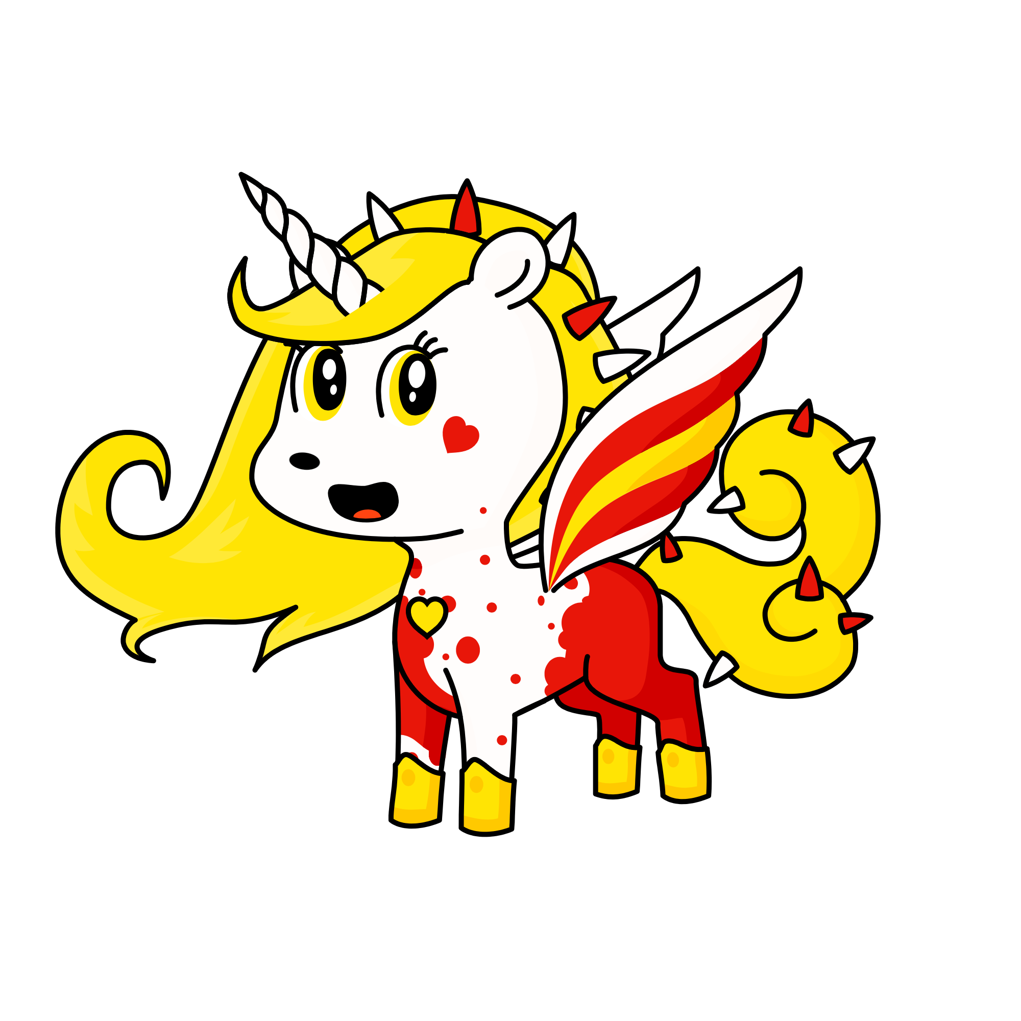 Goldy, the unicorn