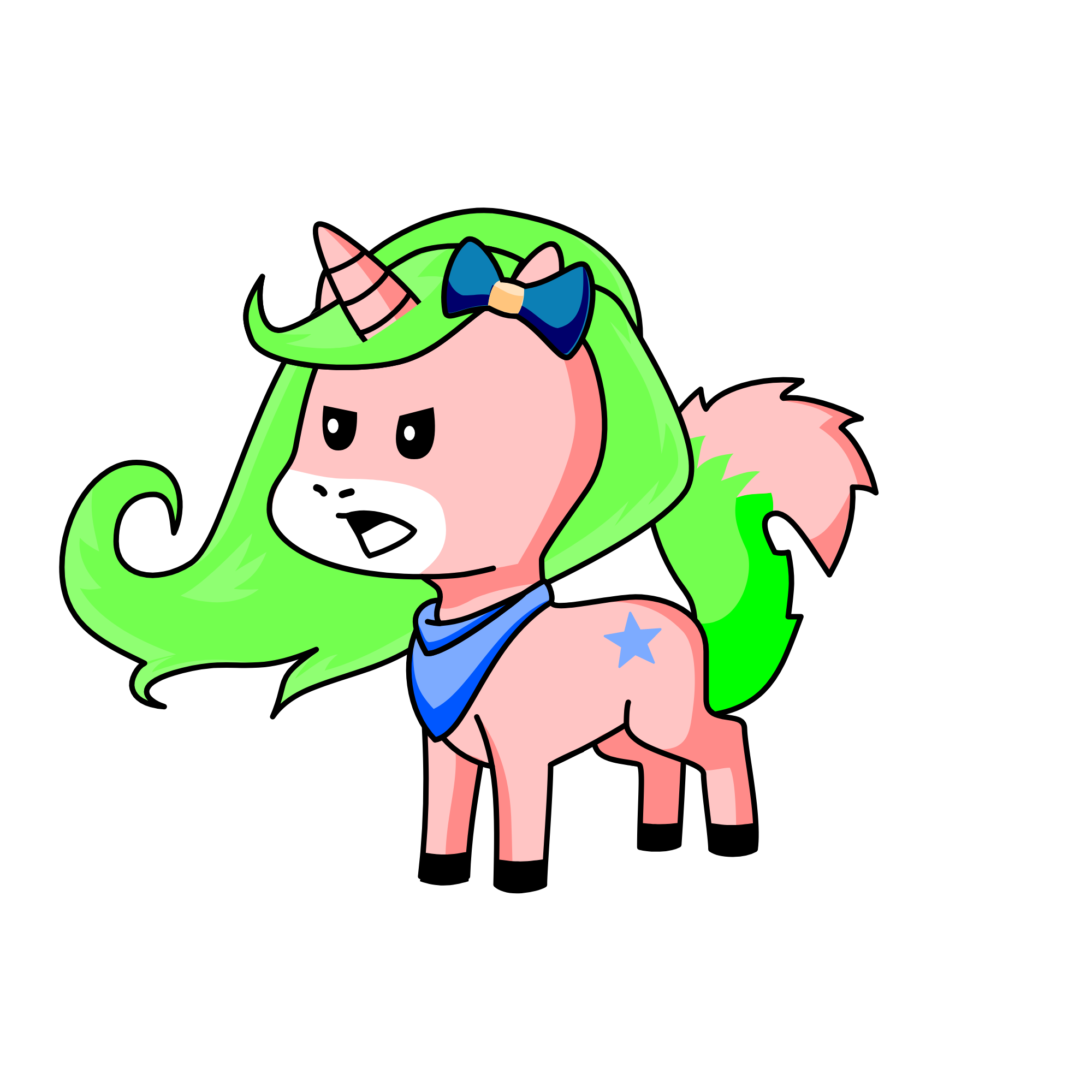 NO I LIKE MR. CHARMING, the unicorn
