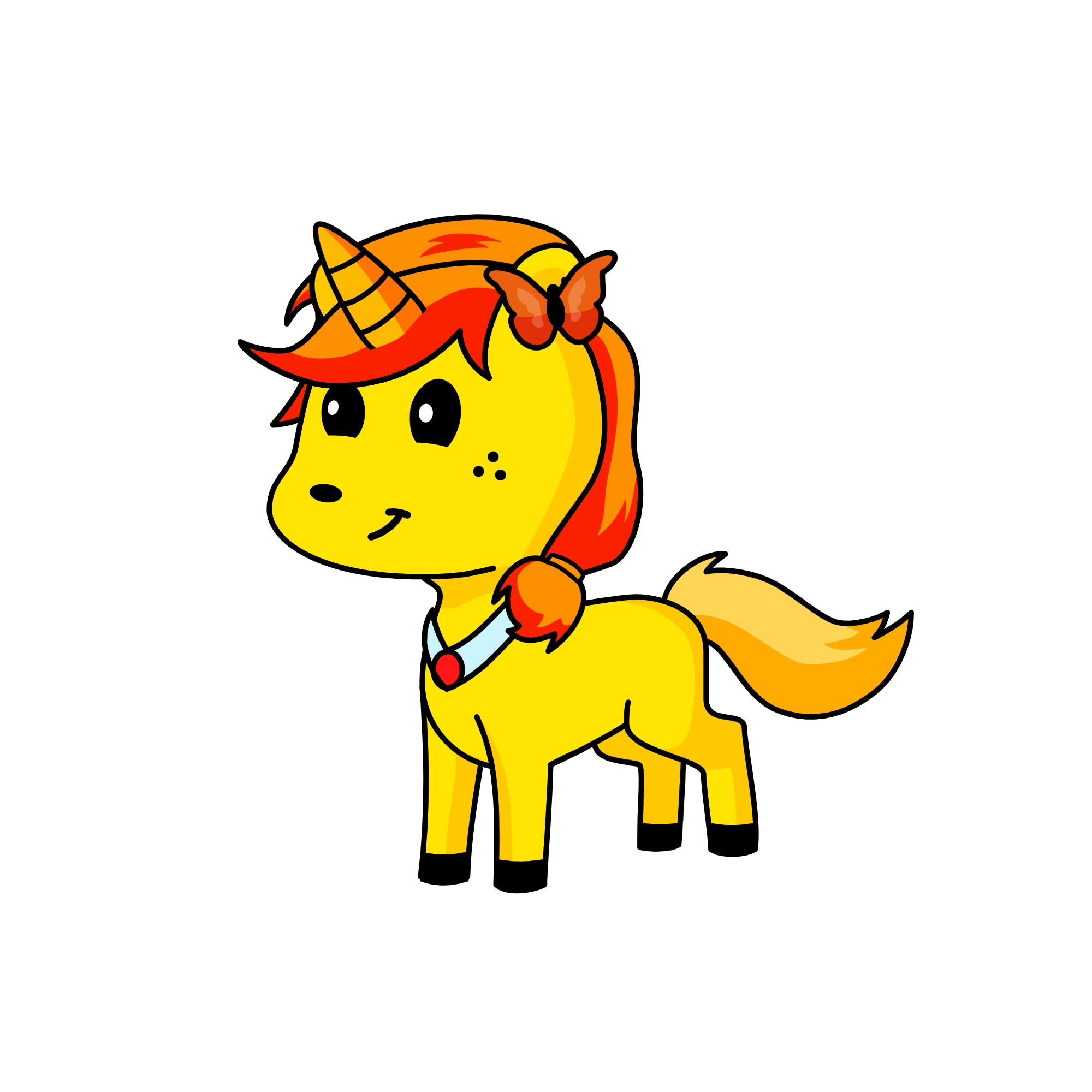 Nishu Srushti Nidhi Made Unicorn, the unicorn