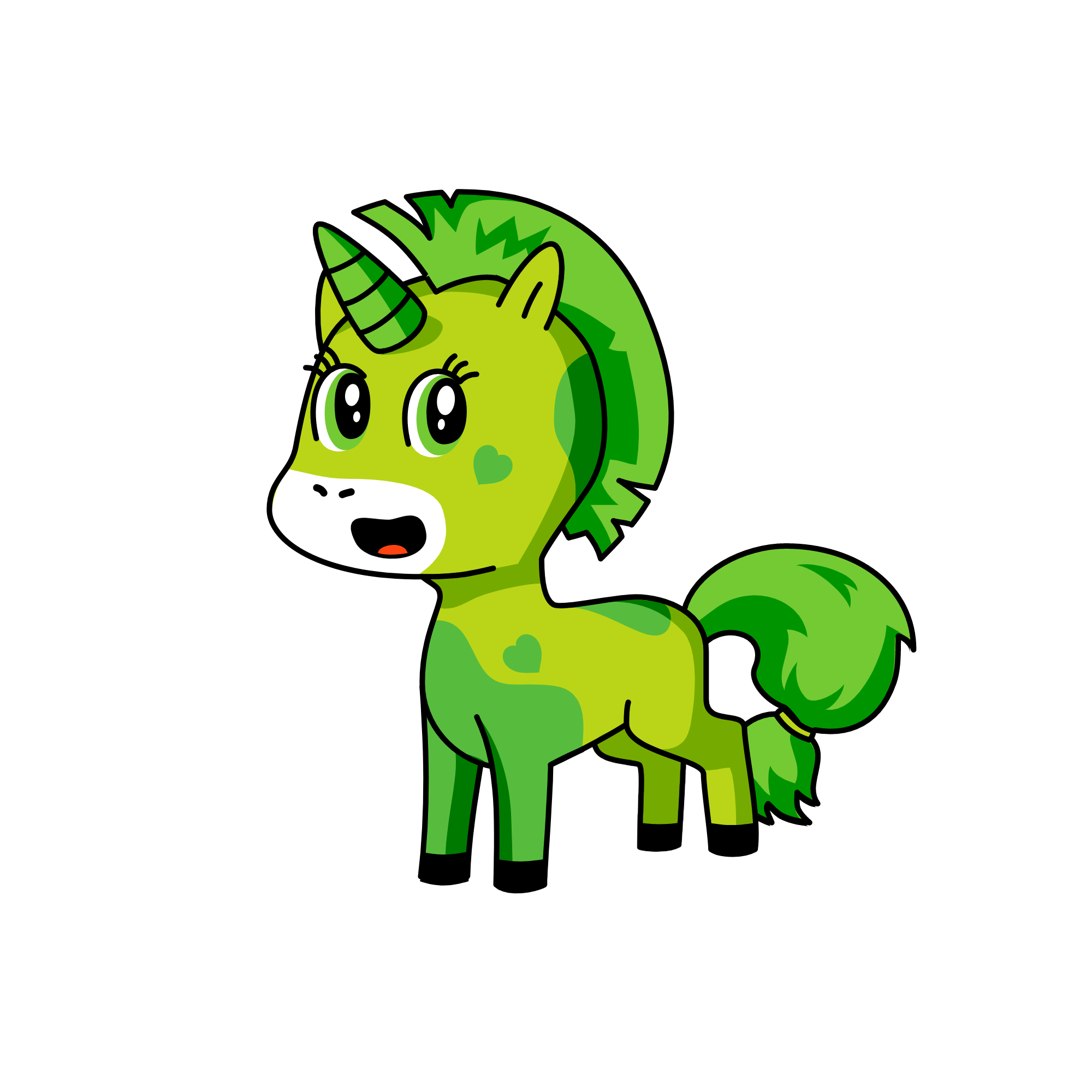 zielony, the unicorn