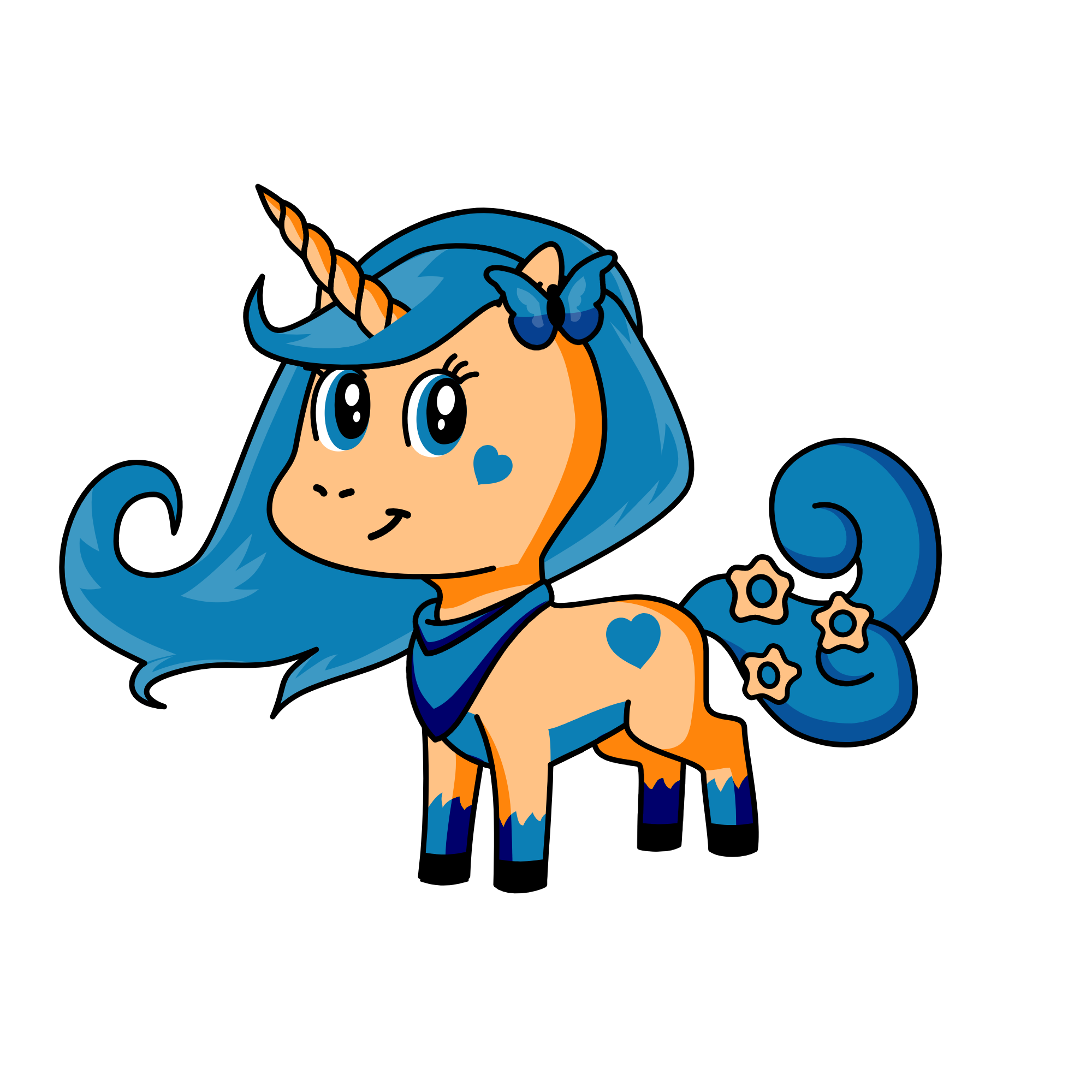 peach, the unicorn