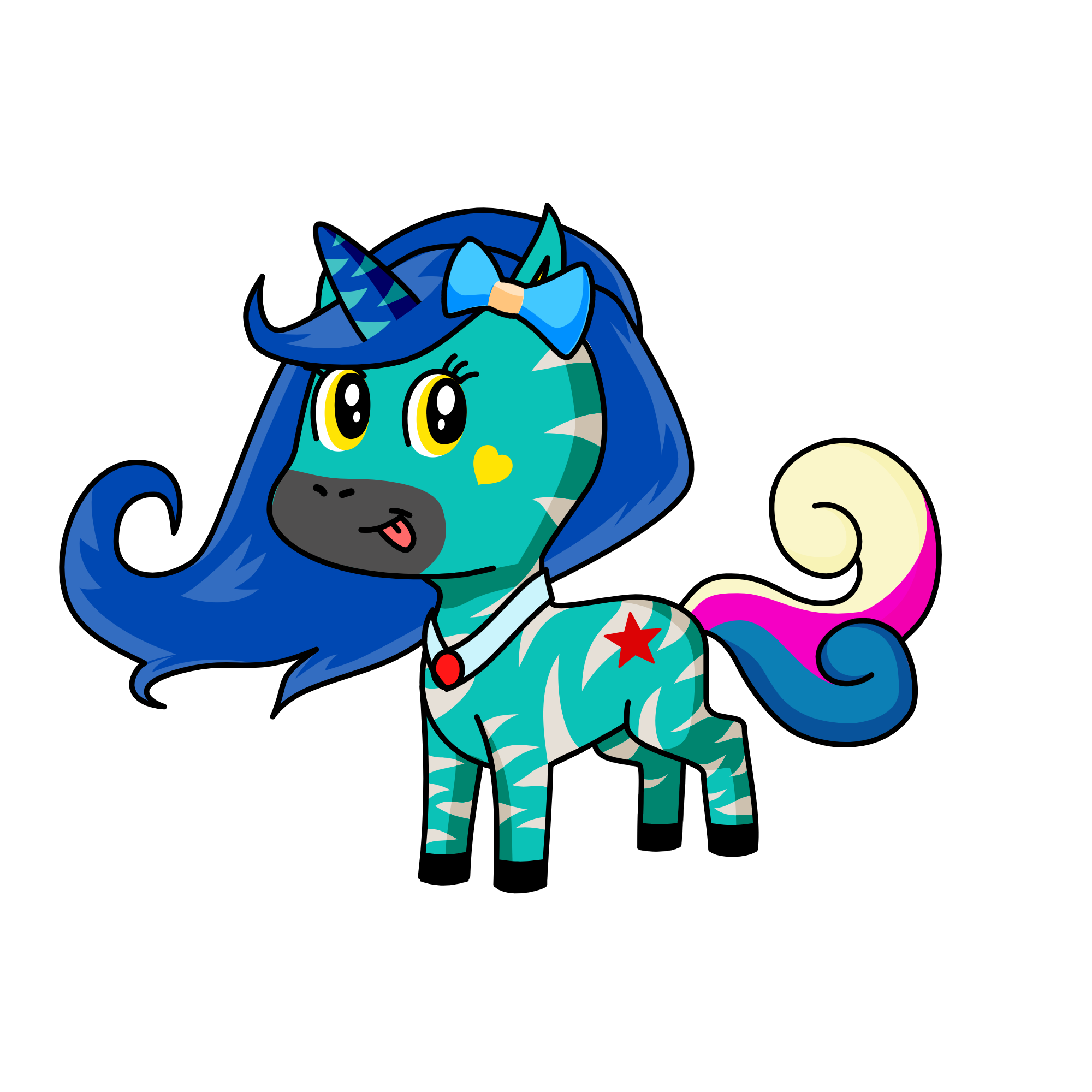 blueberry, the unicorn