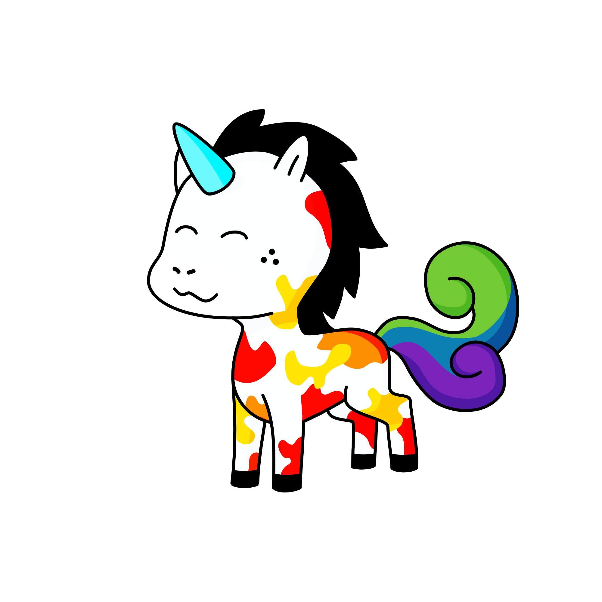 Rainbow, the unicorn