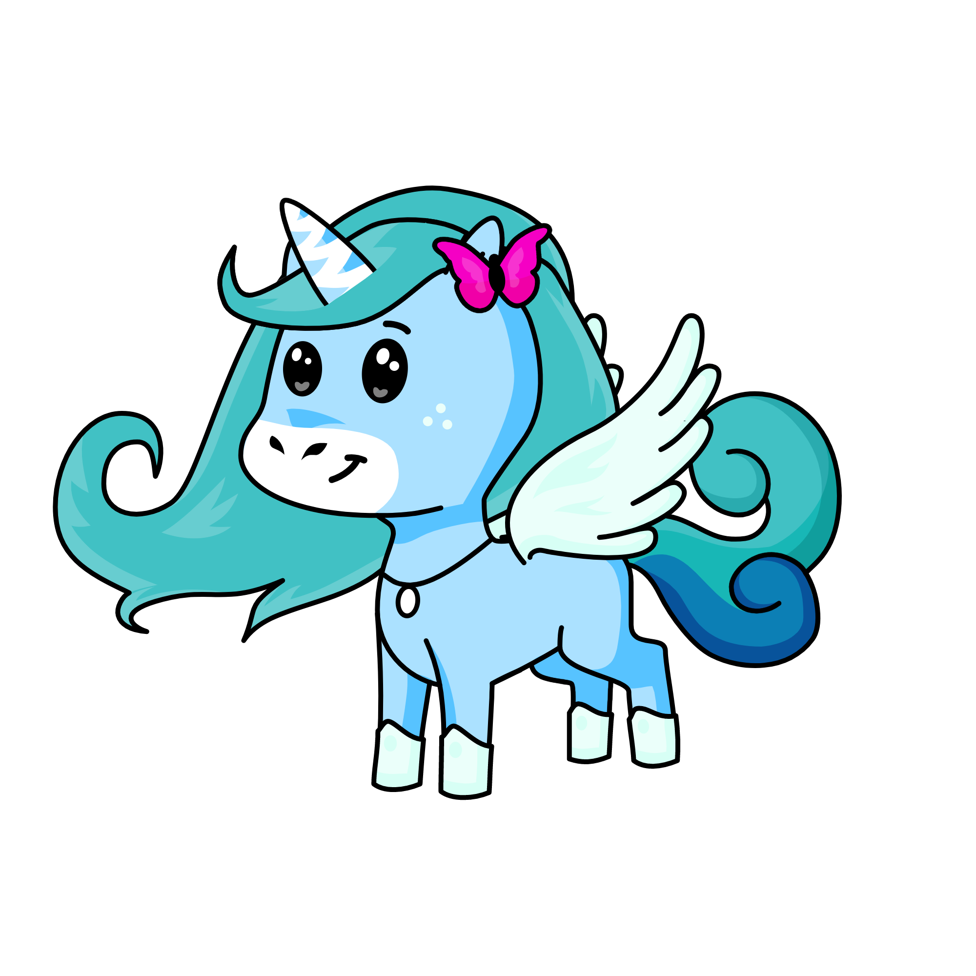 Cloudy, the unicorn