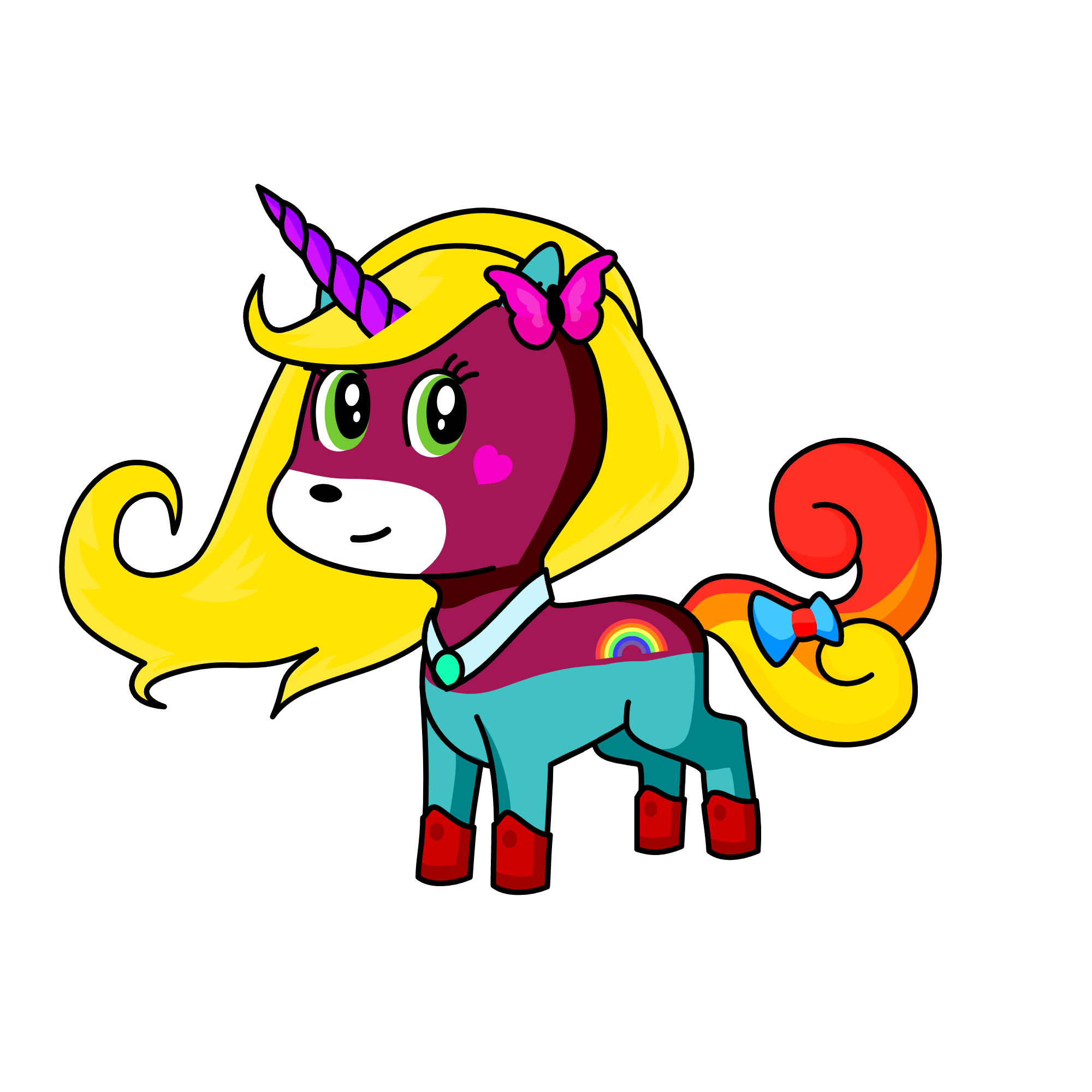 Rainbowly, the unicorn