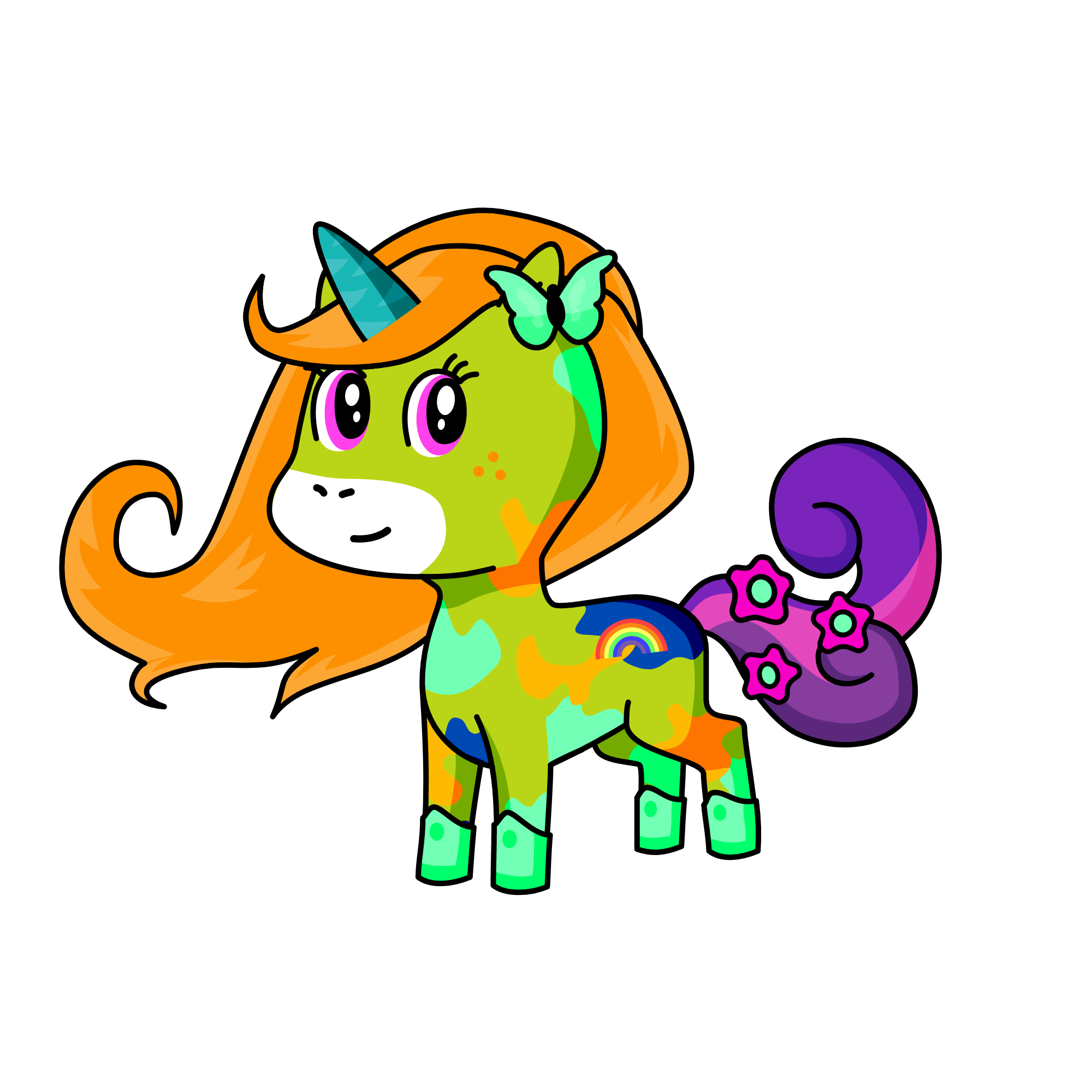 cute, the unicorn