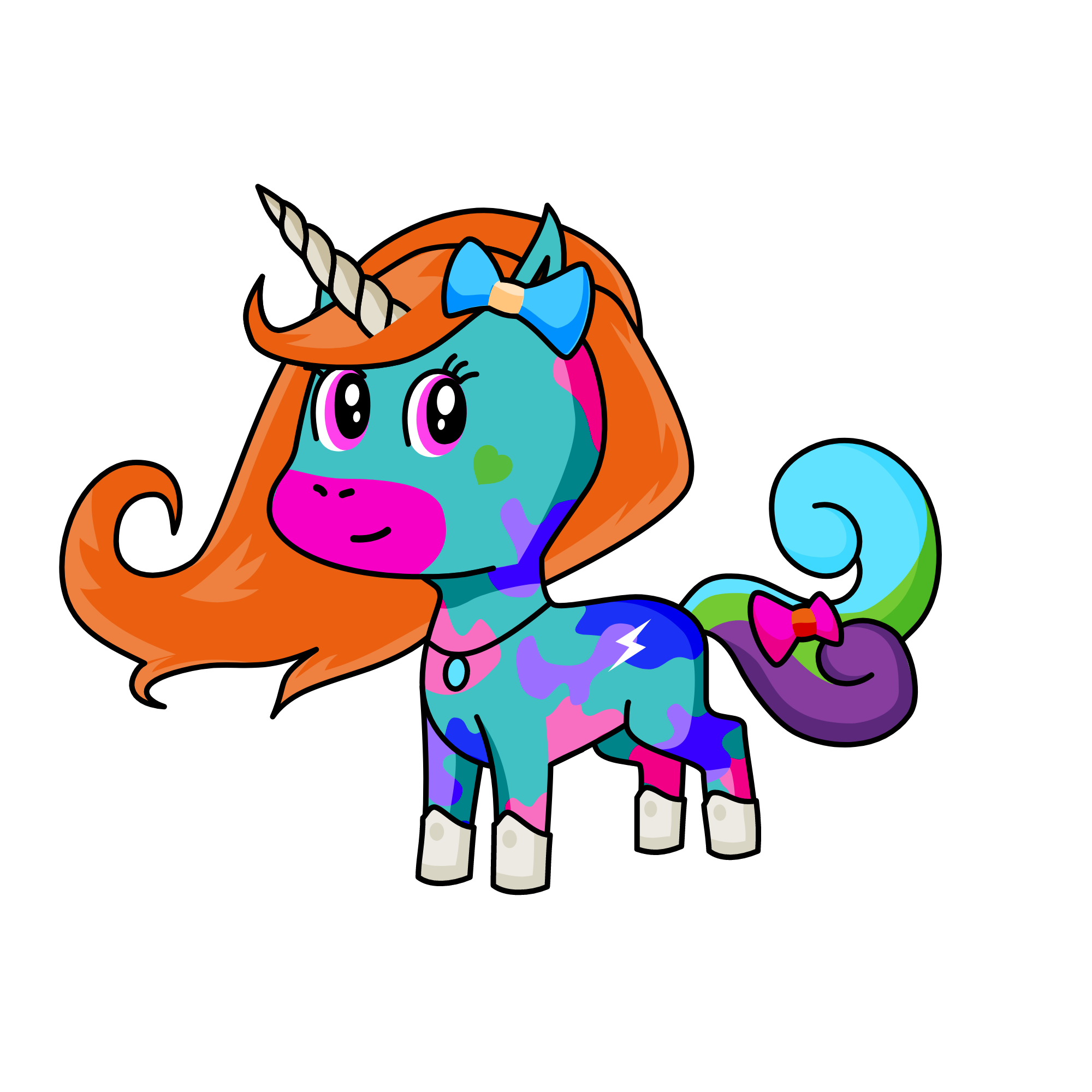 cute, the unicorn