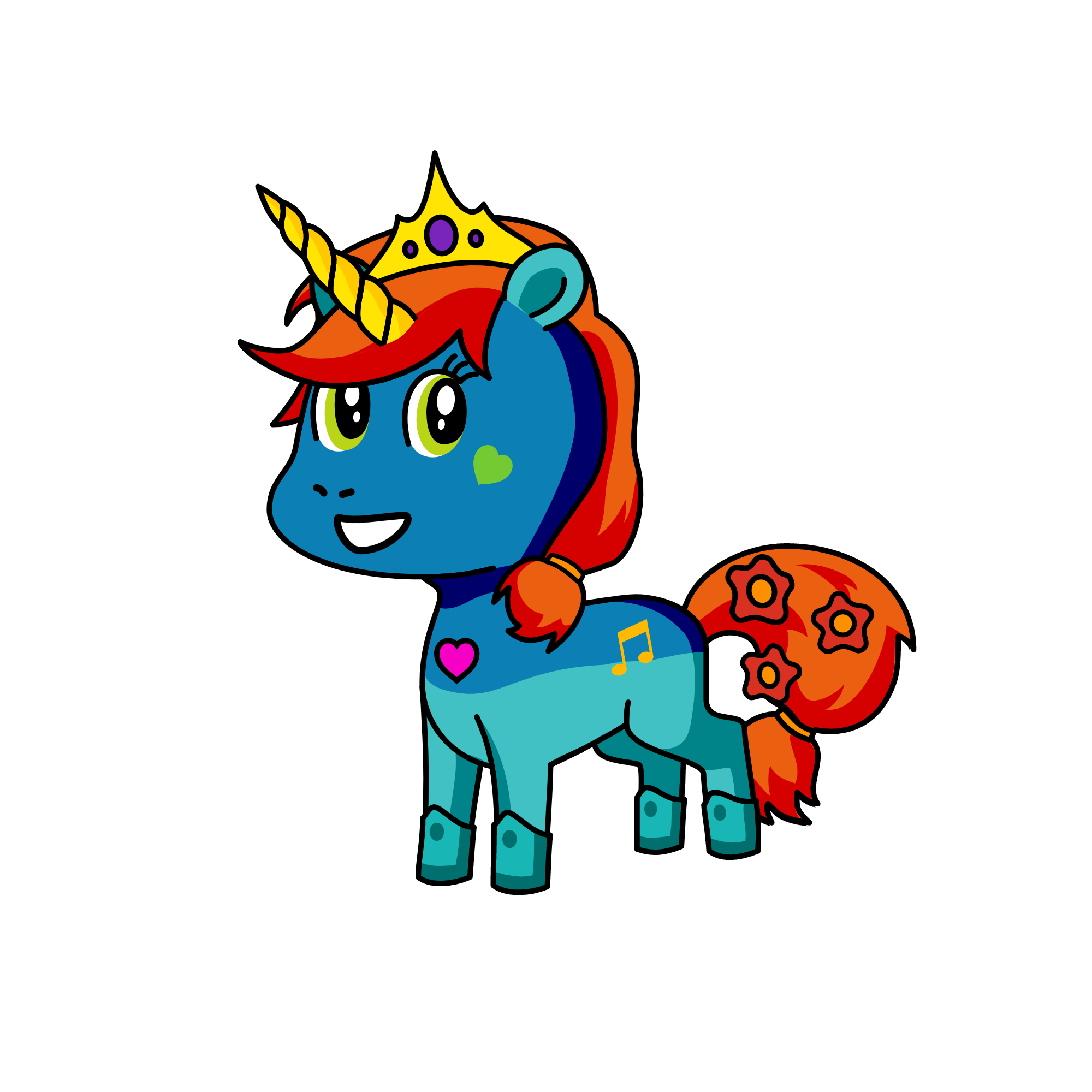 Rainbow, the unicorn