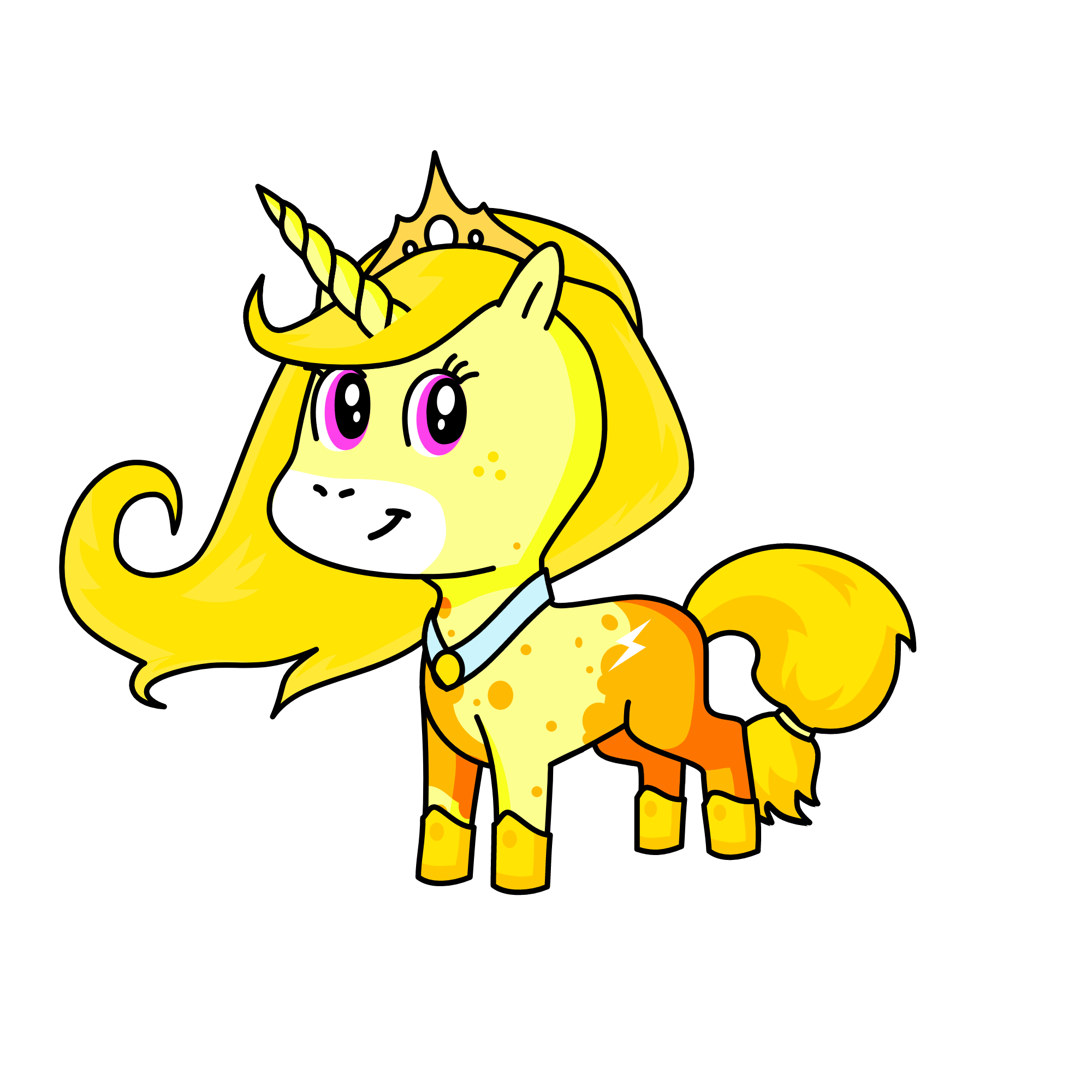 yellow, the unicorn